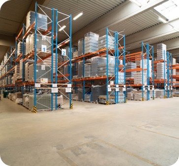 Centrul logistic Ransbach Depozit cu paleti stivuiti