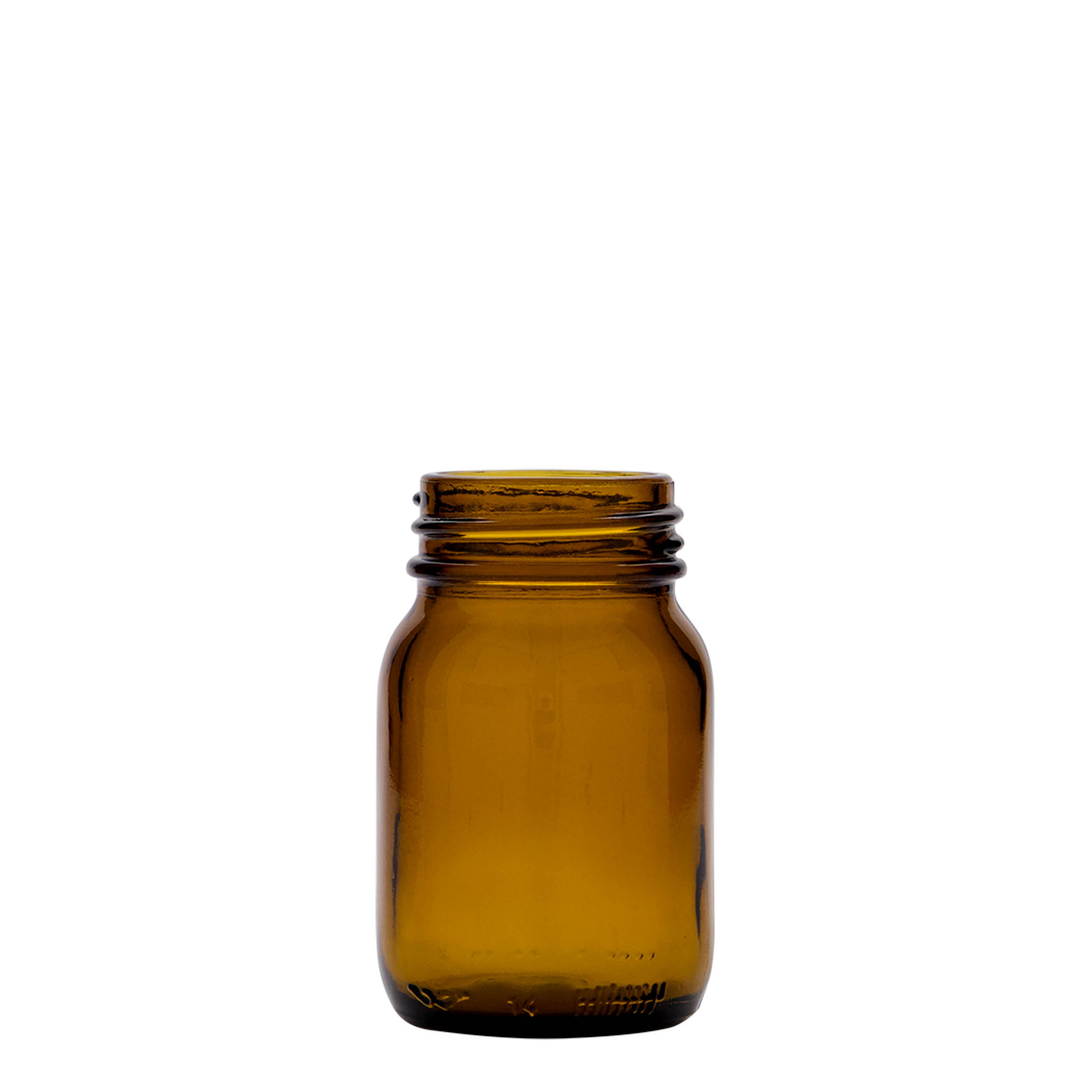 75 ml sticlă cu gât larg, maro, deschidere: DIN 40