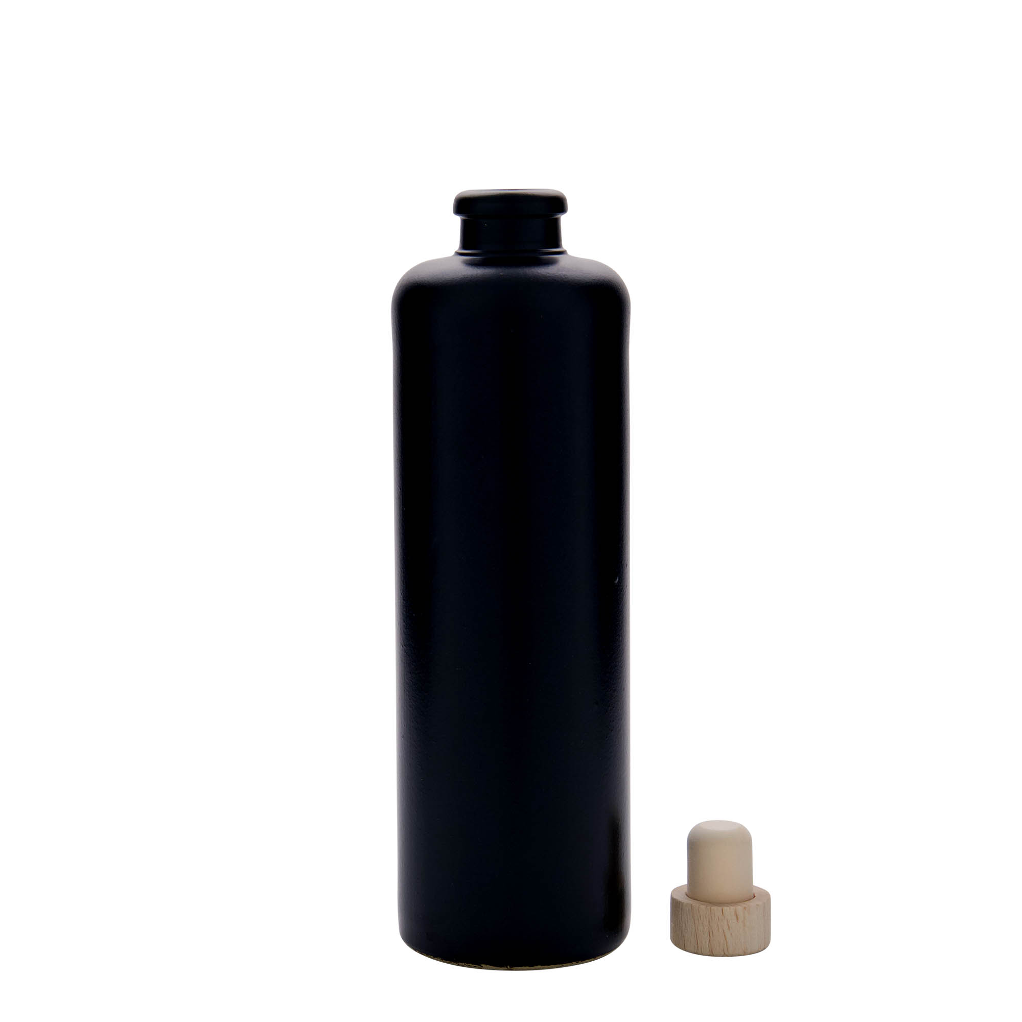 500 ml ulcior pentru lut, ceramică, negru, gură: plută 500 ml ulcior pentru lut, ceramică, negru, gură: plută