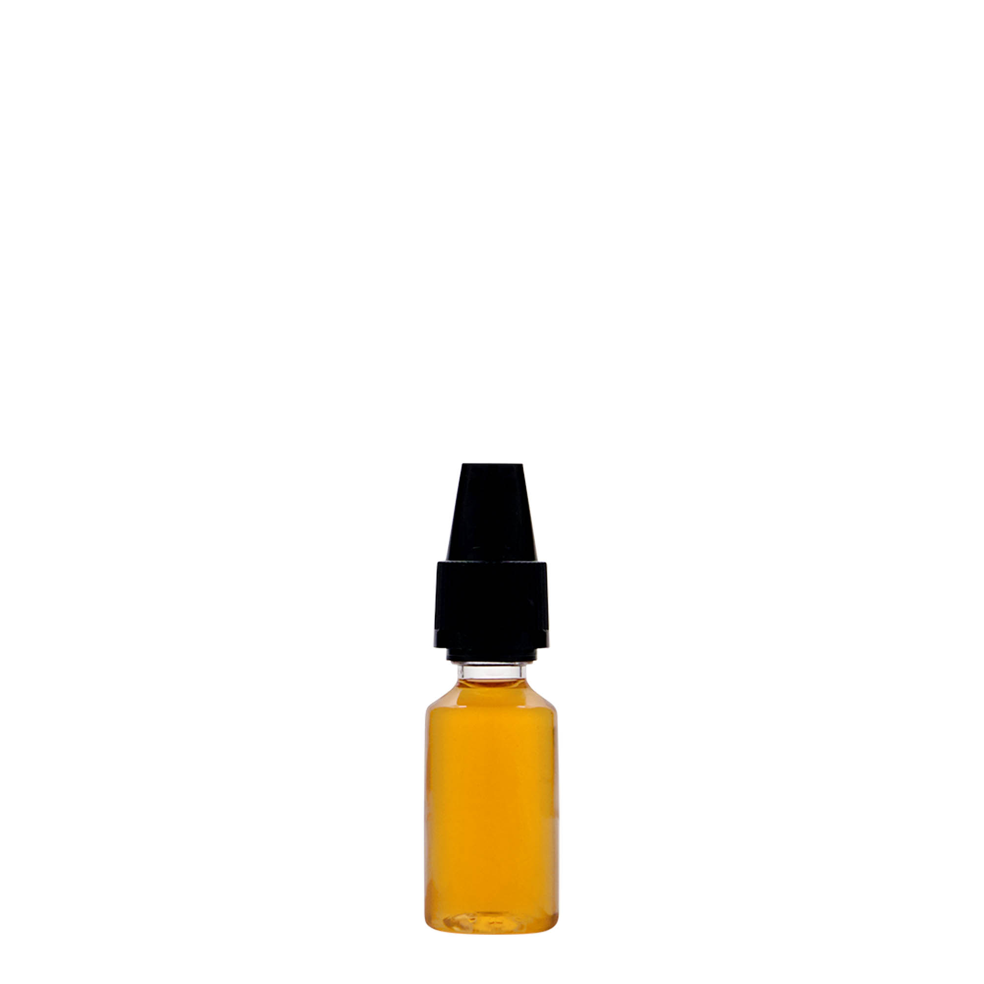 Sticlă PET de 10 ml „E-Liquid” cu siguranță de calitate și pentru copii, din plastic, deschidere: capac cu filet