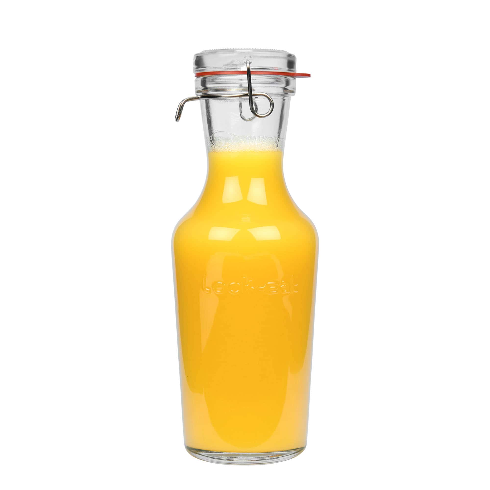 1.000 ml carafă de sticlă 'Lock-Eat', gură: închidere cu clemă metalică