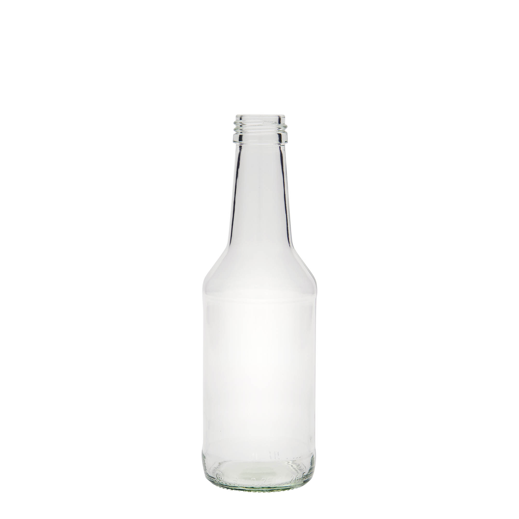 Sticlă de sticlă de 250 ml „Nils”, gura: PP 28 Sticlă de sticlă de 250 ml „Nils”, gura: PP 28