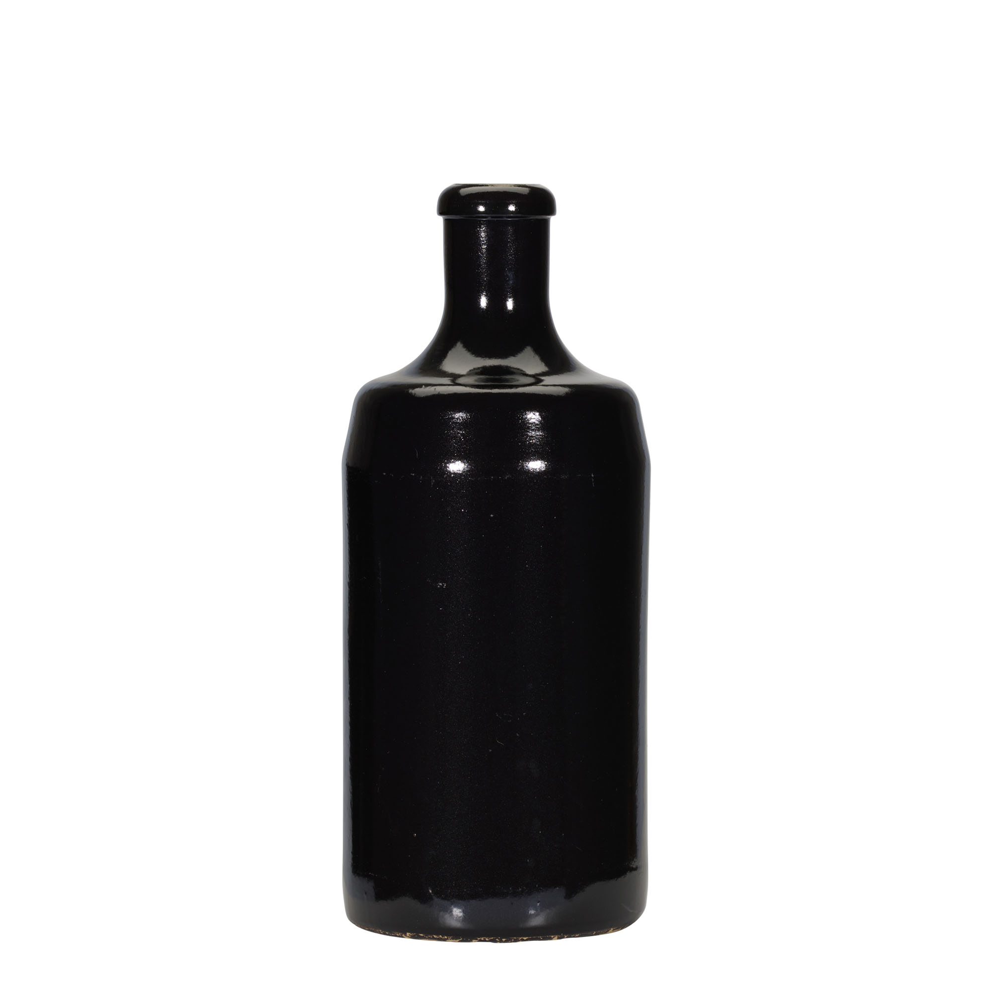 700 ml ulcior de lut „Calvados”, ceramică neagră, gură: plută