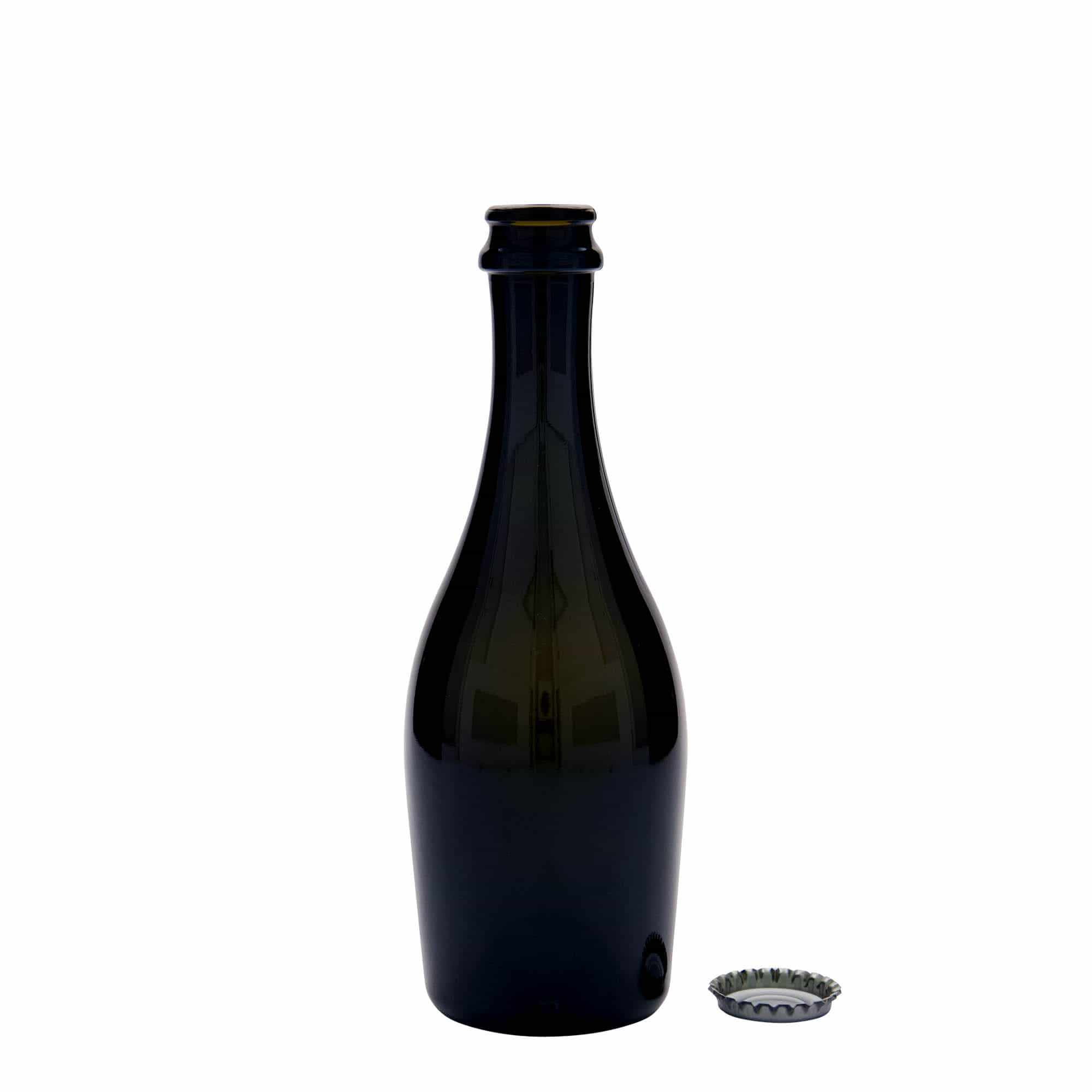 Sticlă de șampanie 330 ml „Carmen”, sticlă, verde antic, gât: capac tip coroană