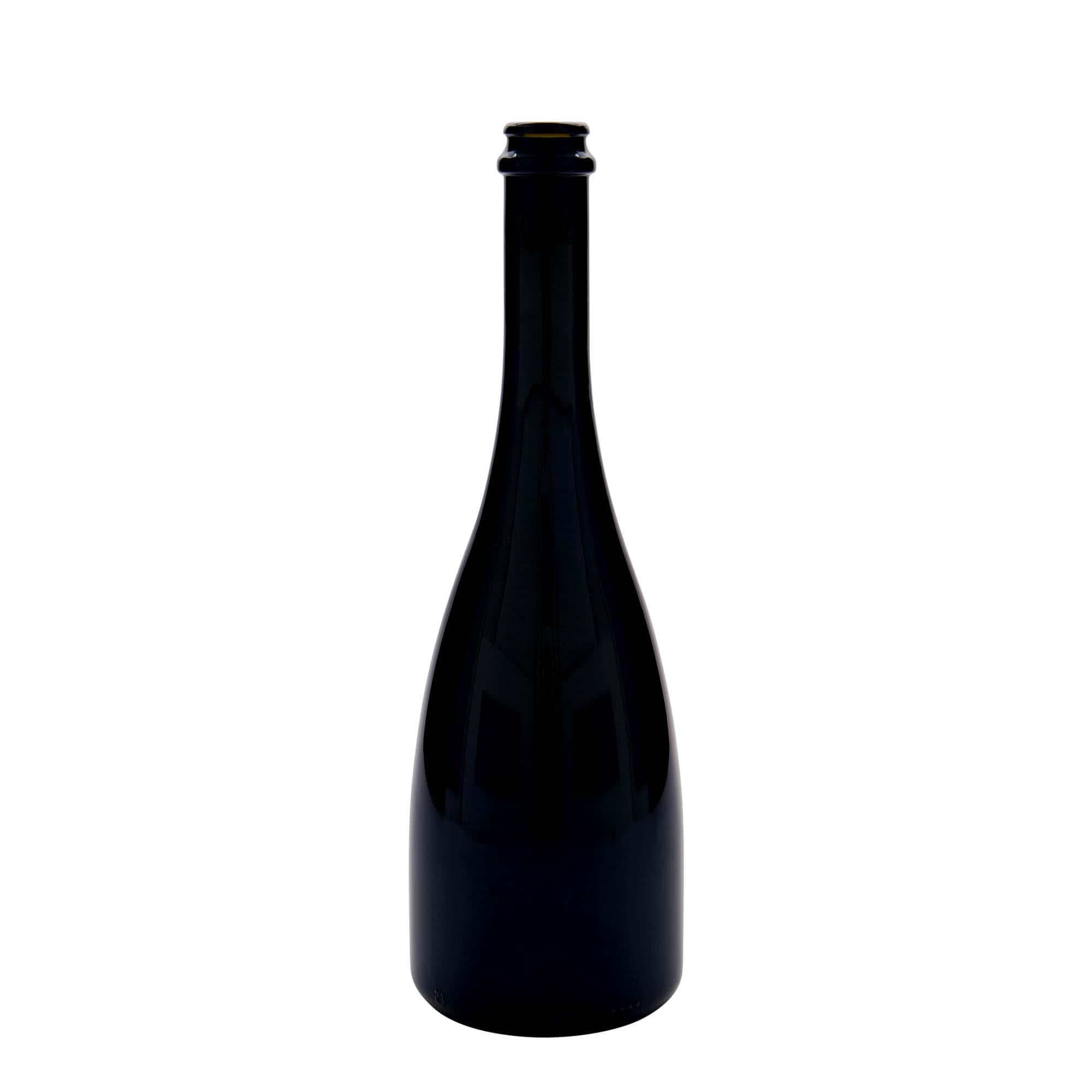 Sticlă de bere/șampanie 750 ml „Tosca”, sticlă, verde antic, gât: capac tip crown cork