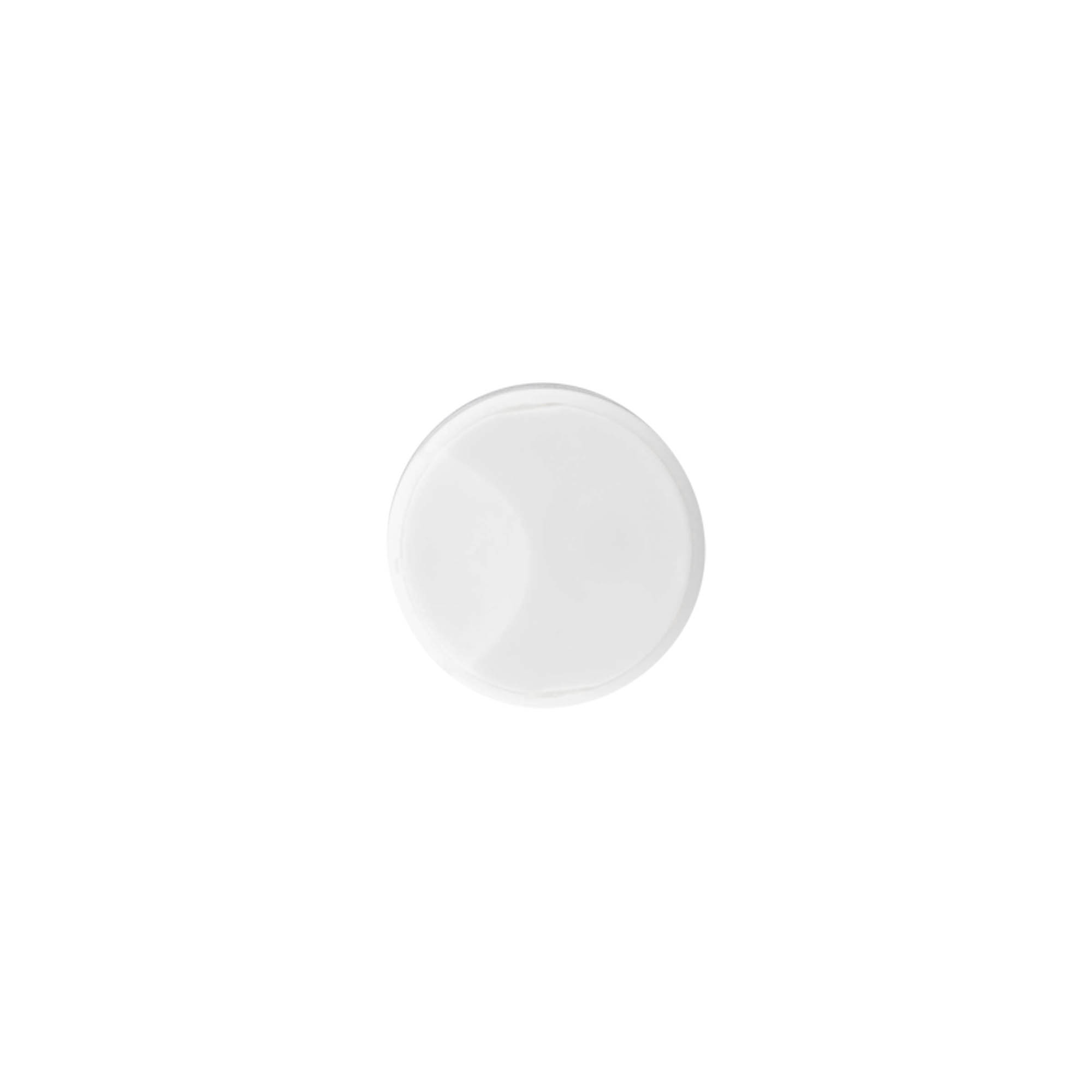 Capac cu filet Disc Top, plastic PP, alb, pentru gura: 24/410
