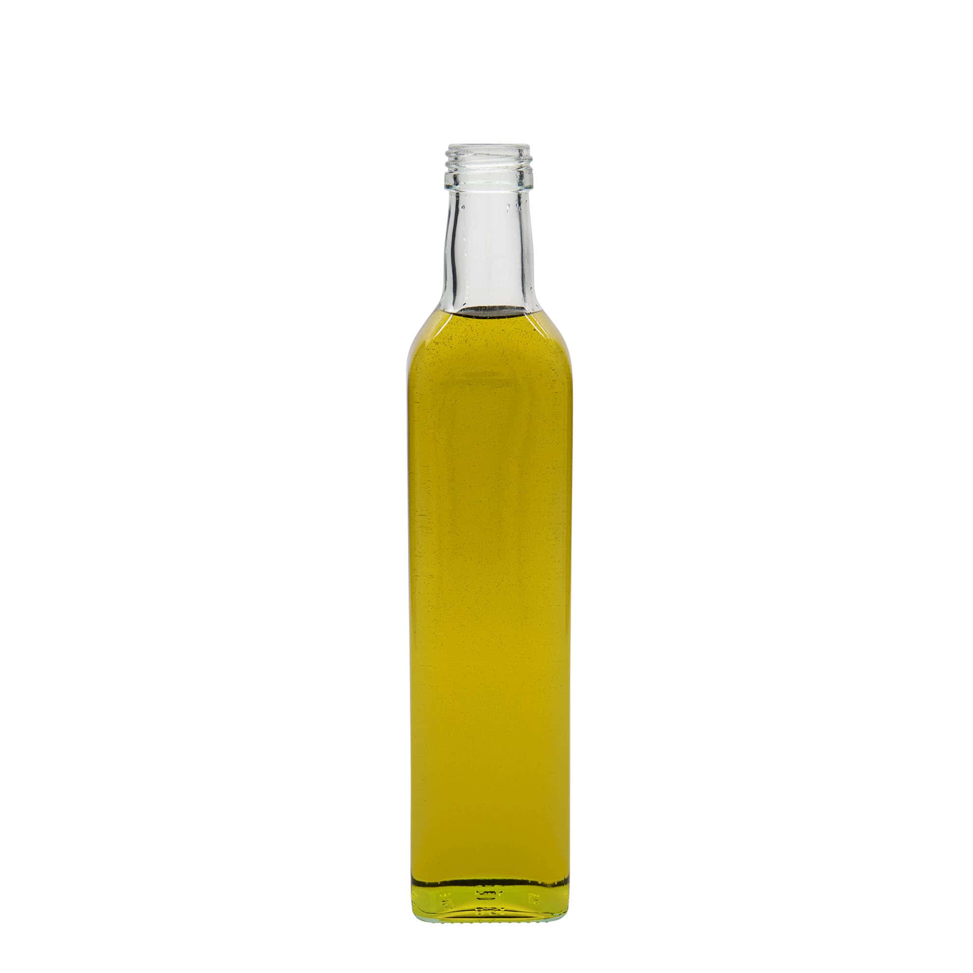 Sticlă de sticlă de 500 ml „Marasca”, pătrată, gura: PP 31,5
