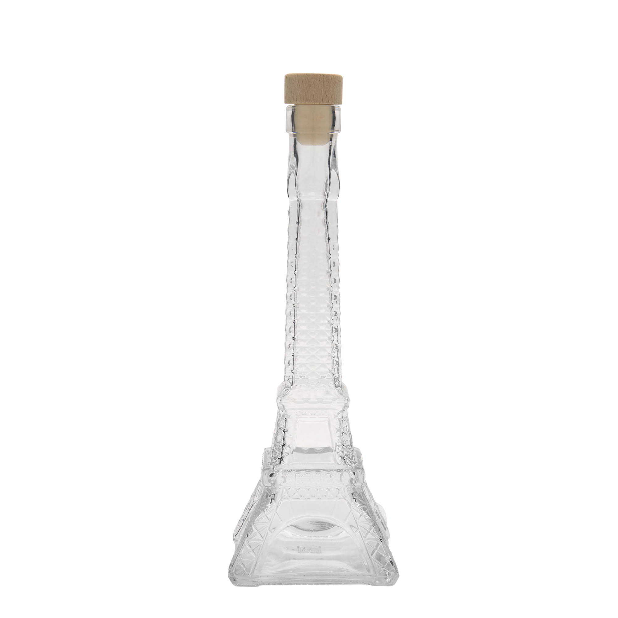 Sticlă de sticlă de 200 ml „Turnul Eiffel”, deschidere: dop de plută