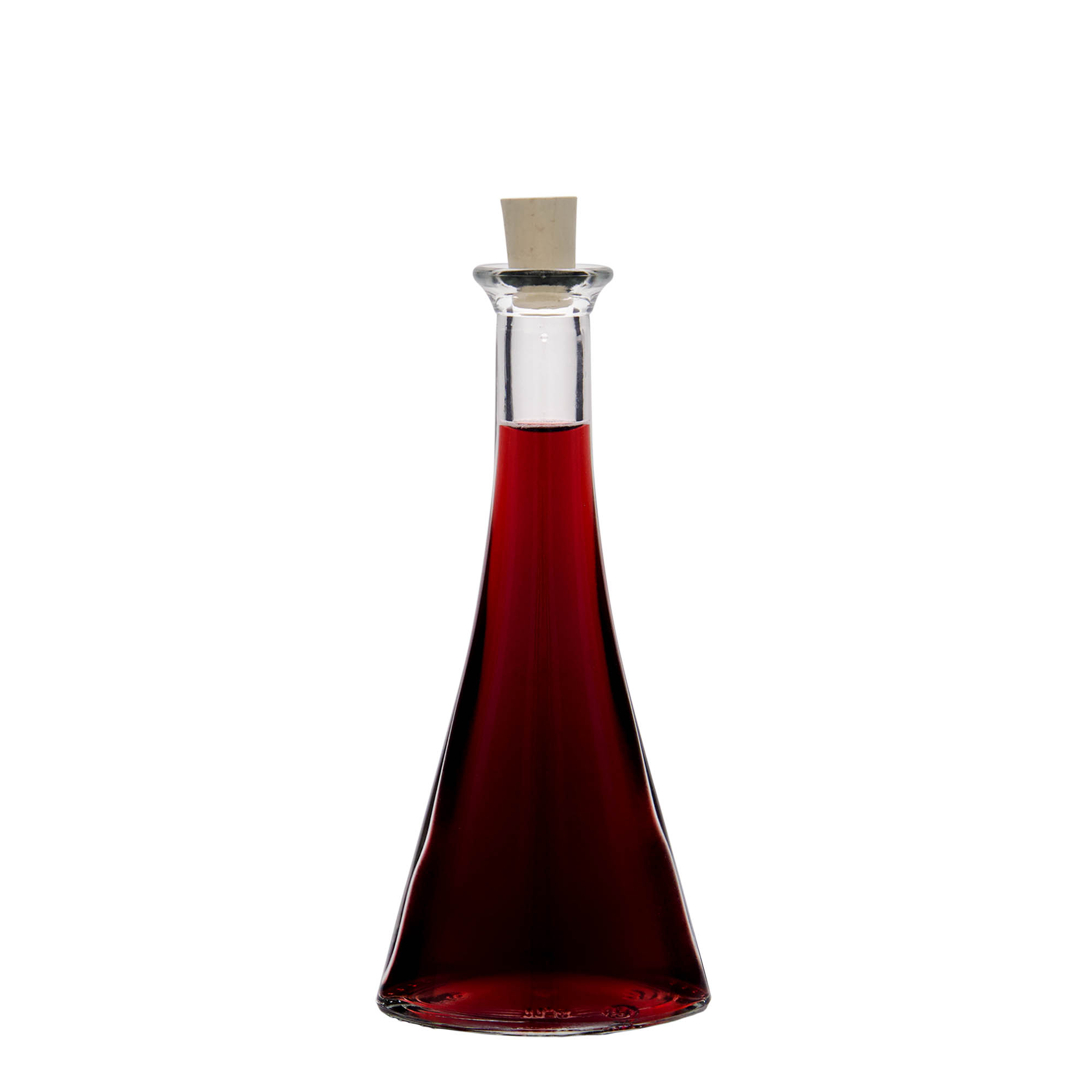 Sticlă de sticlă de 100 ml 'Veronica', semirotundă, gura: dop de plută