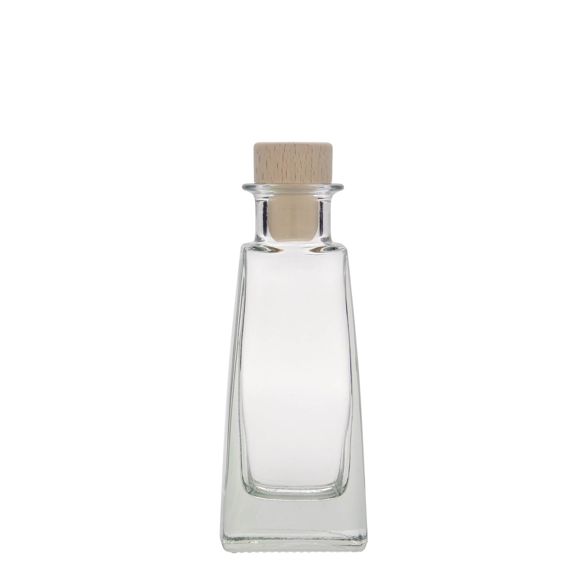 Sticlă de sticlă de 100 ml „Timmy”, dreptunghiulară, gură: dop de plută