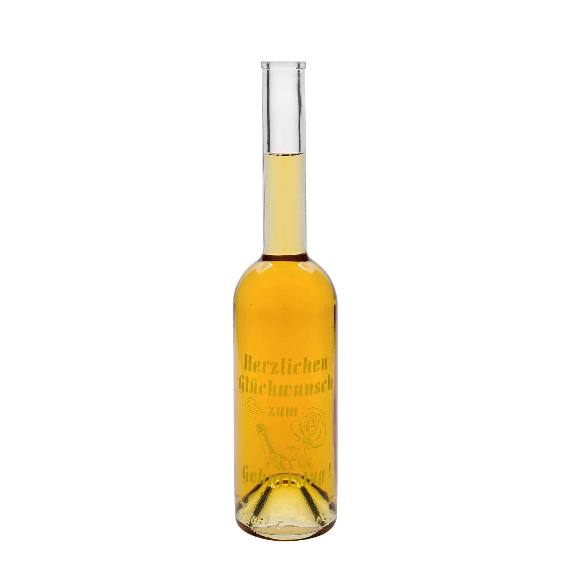 Sticlă de 500 ml din sticlă „Opera”, motiv: sticlă de ziua de naștere, gura: dop
