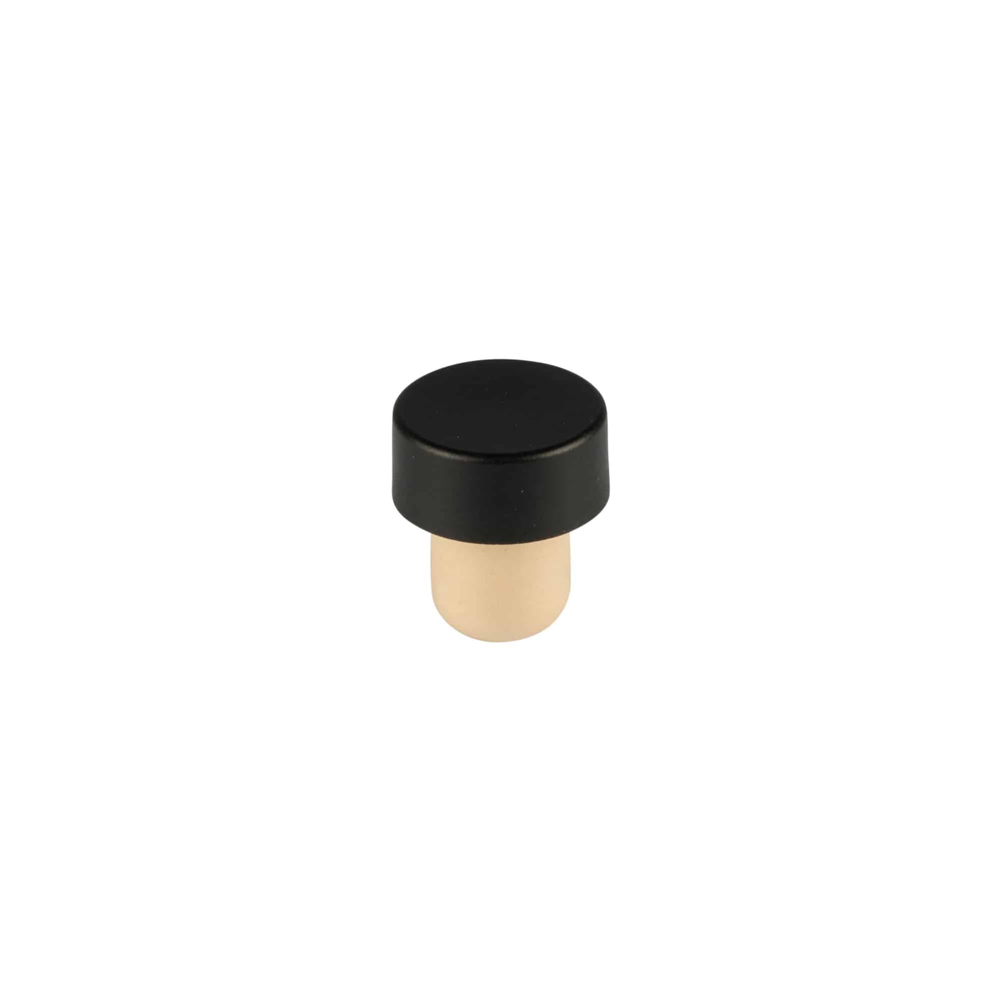 Dop cu mâner 11 mm, lemn, negru, pentru gură: dop de plută