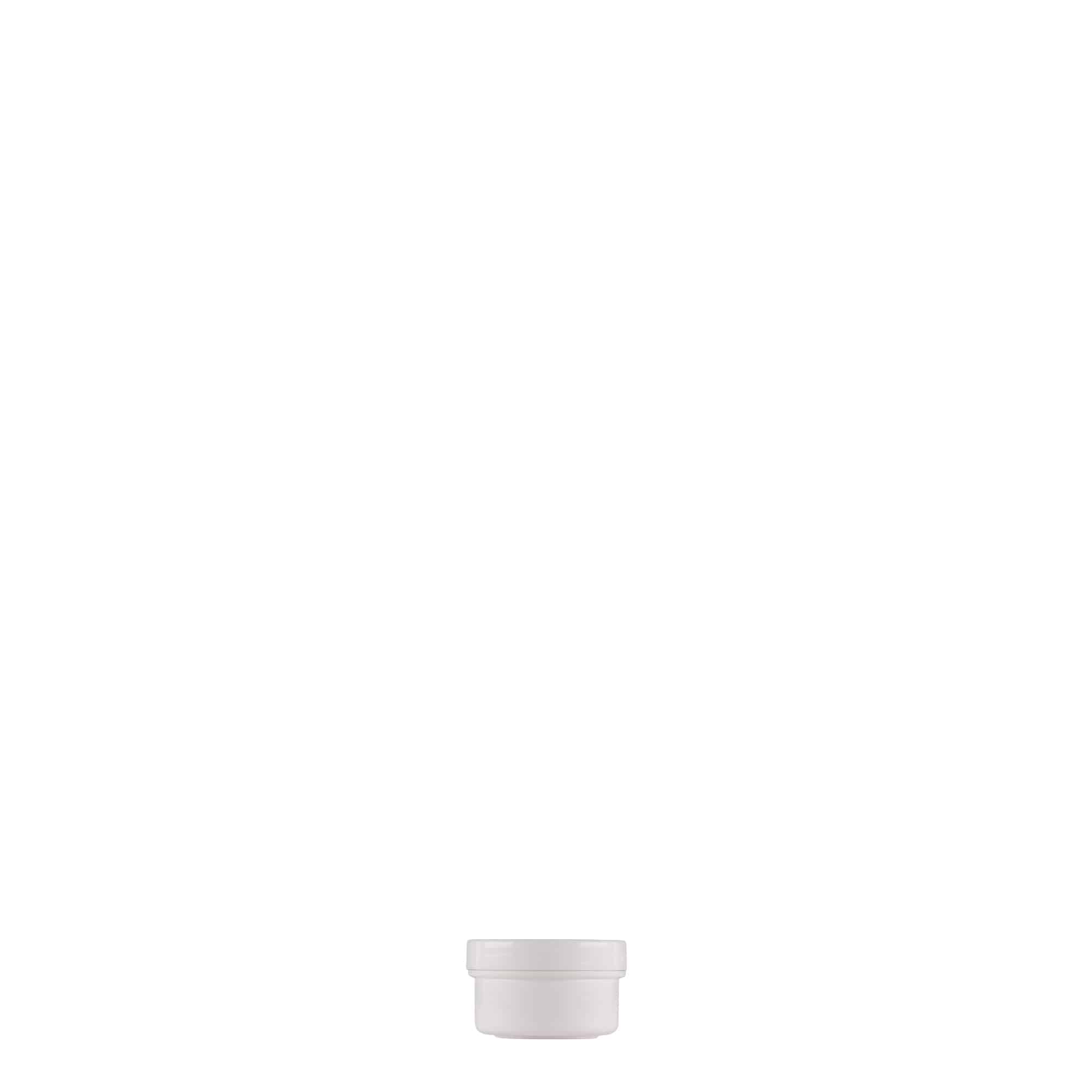 6 ml cutie din plastic „White Line”, PP, alb, deschidere: capac cu filet