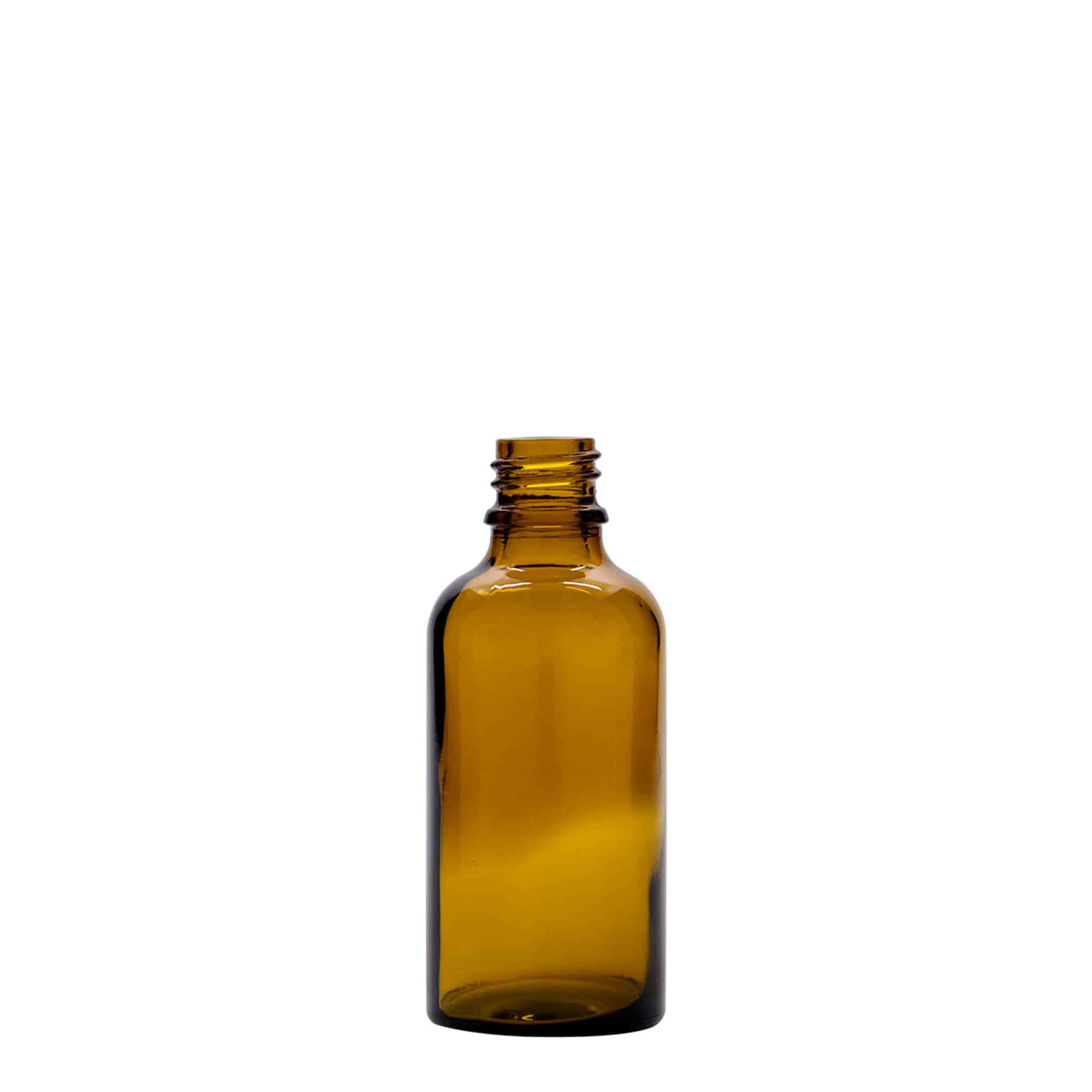 Flacon cu pipetă 50 ml, medical, sticlă, maro-roșu, gura: DIN 18