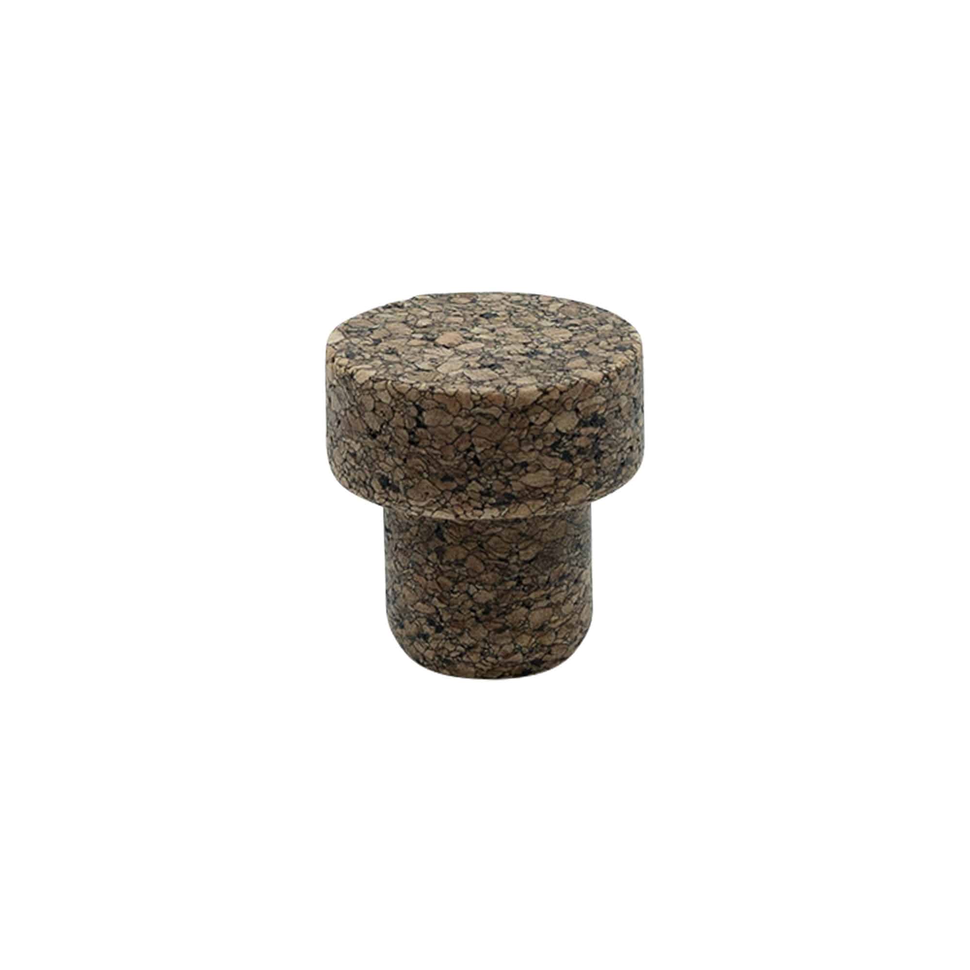Dop cu mâner 'Sharp' 22,5 mm, Corkcoal, pentru gura sticlei: plută