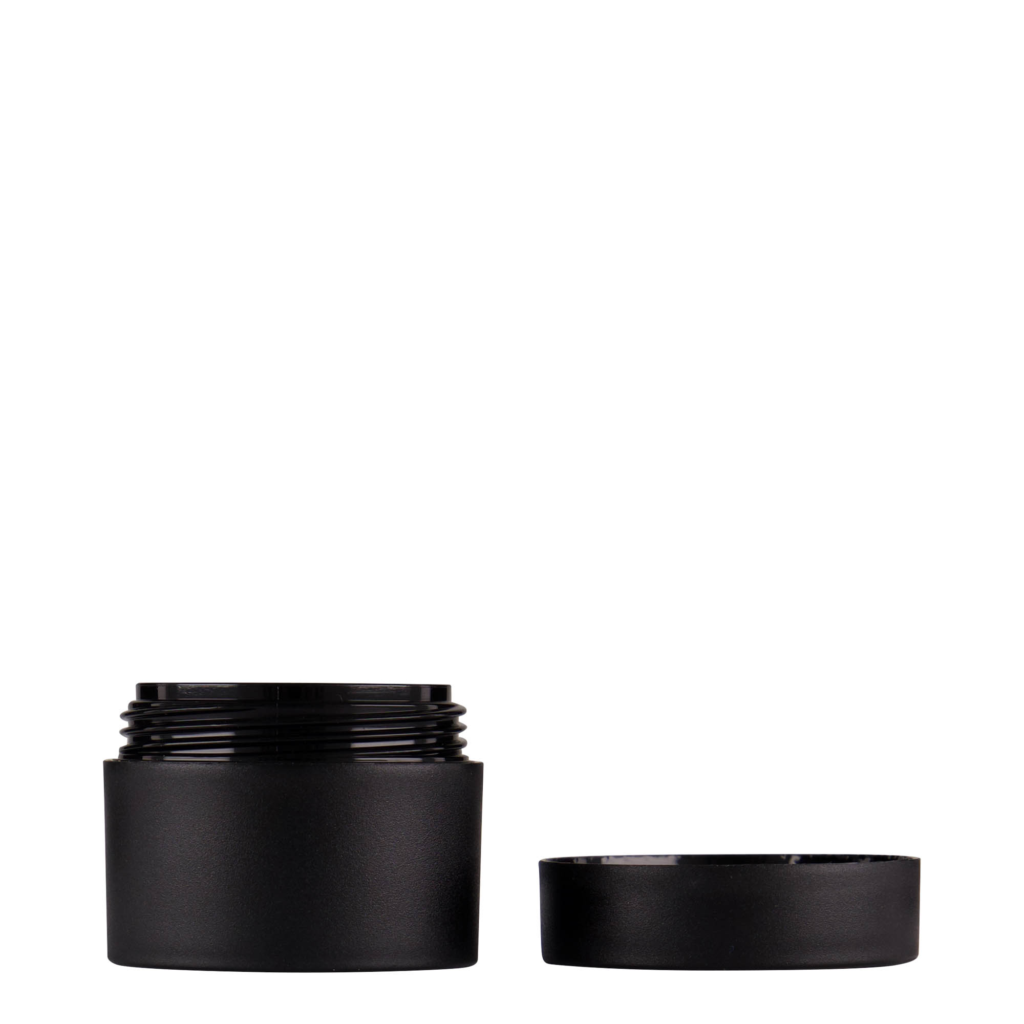 15 ml cutie din plastic „Antonella”, PP, negru, deschidere: capac cu filet