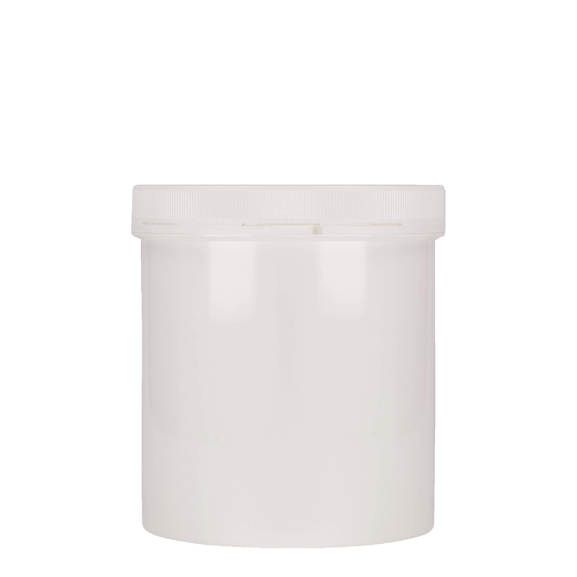1.000 ml cutie din plastic „Securilock”, PP, alb, gura: capac cu filet