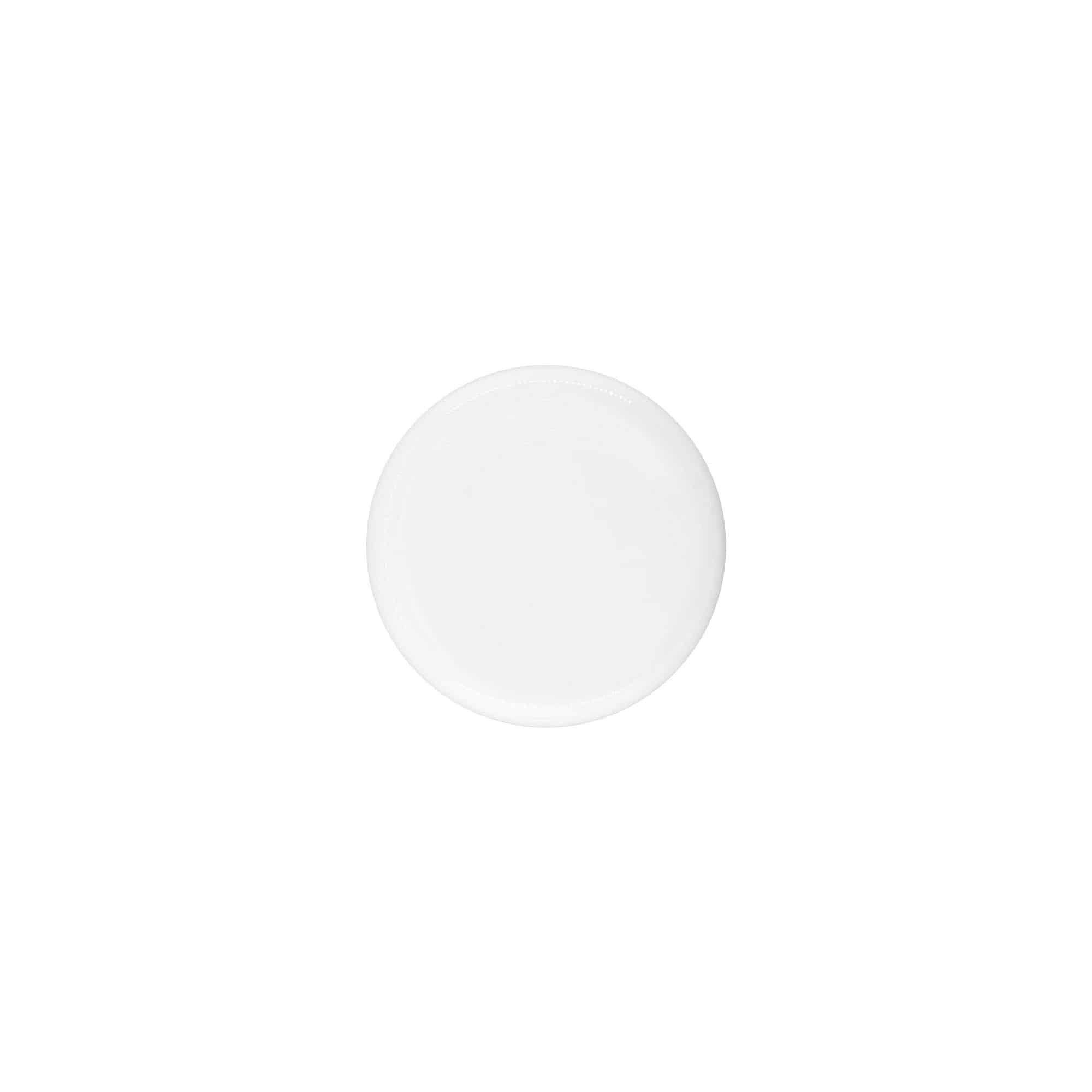 Capac cu filet pentru 30 ml „Bianca”, plastic PP, alb