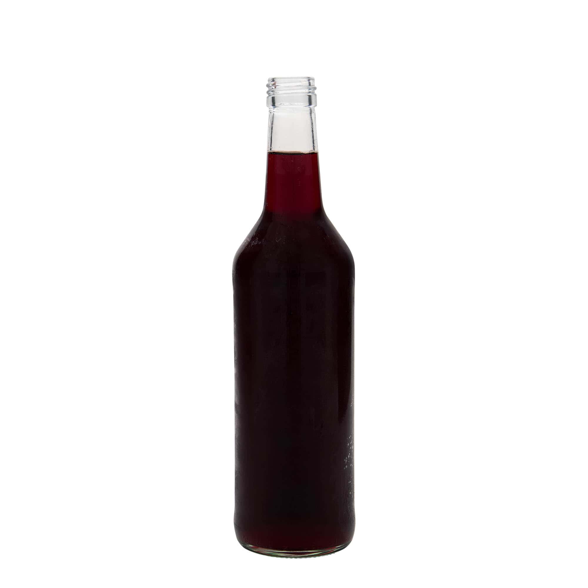 Sticlă de sticlă de 500 ml, gât drept, deschidere: PP 28