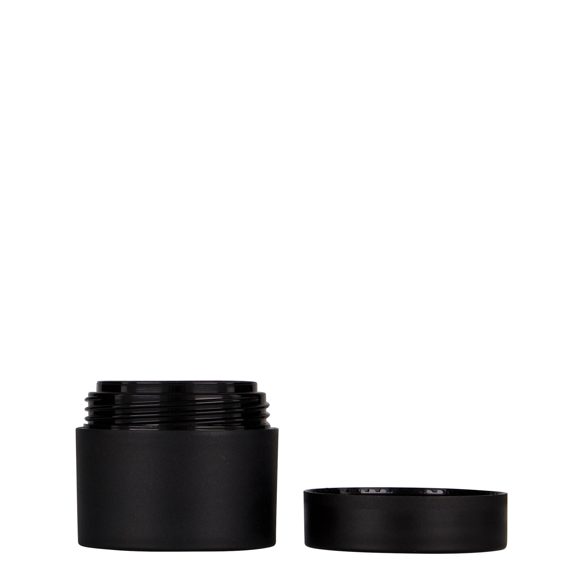 30 ml cutie din plastic „Antonella”, PP, negru, gură: capac cu filet 30 ml cutie din plastic „Antonella”, PP, negru, gură: capac cu filet