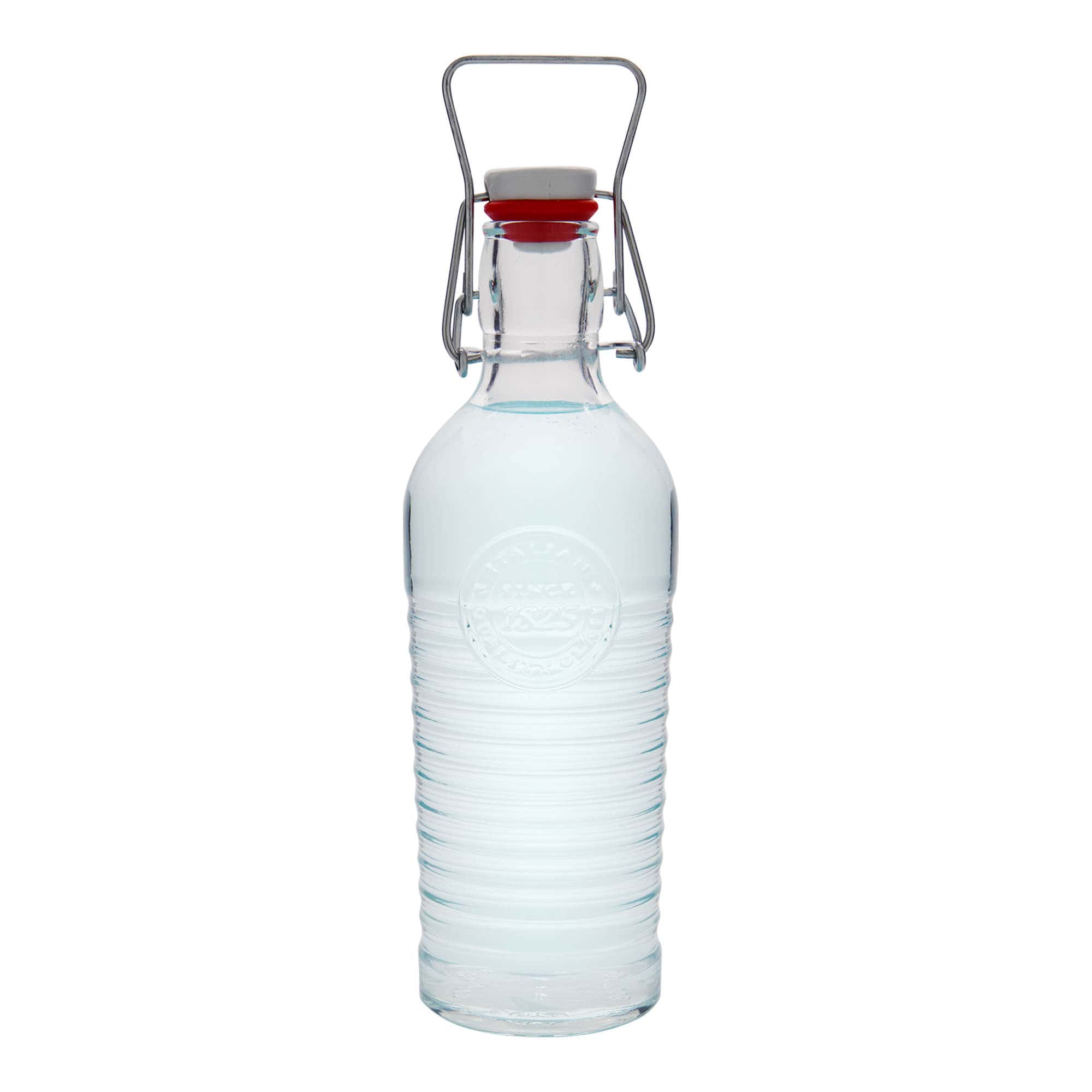 Sticlă de sticlă de 750 ml 'Officina 1825', gât: închidere cu clemă