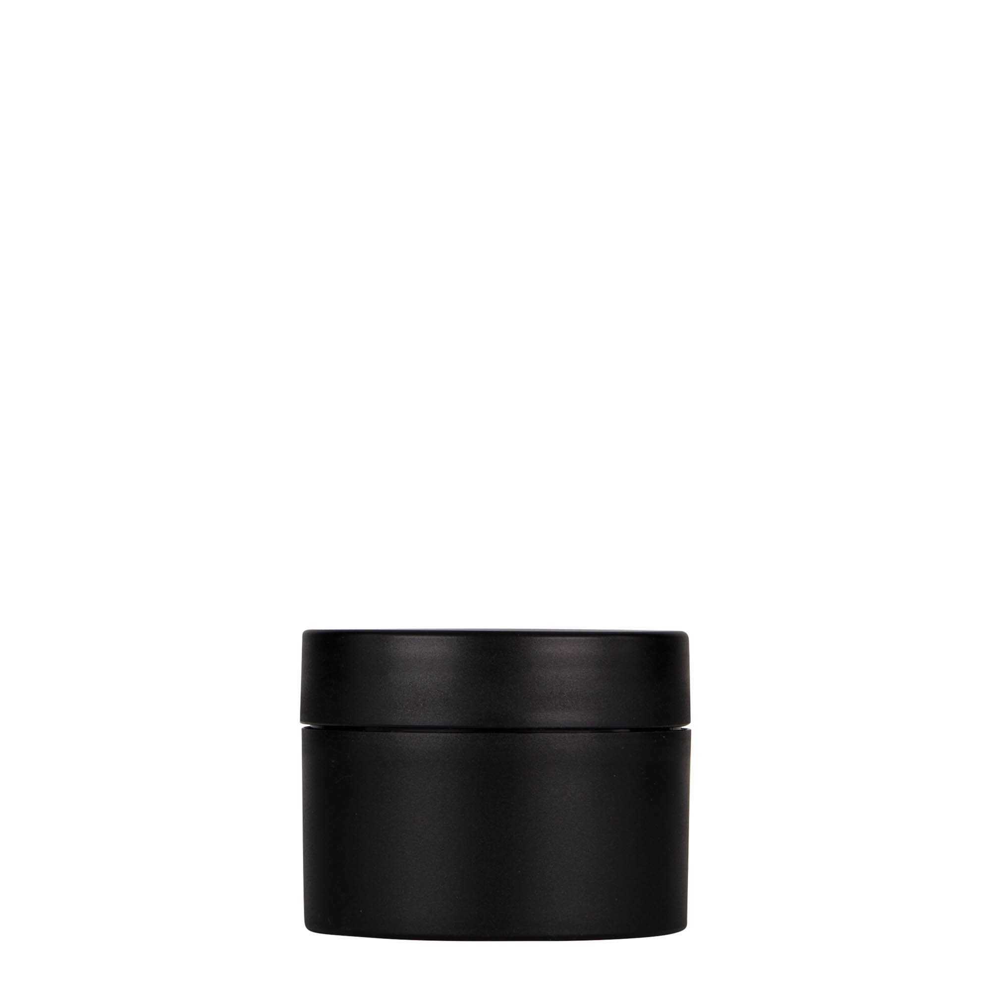 50 ml cutie din plastic „Antonella”, PP, negru, gură: capac cu filet
