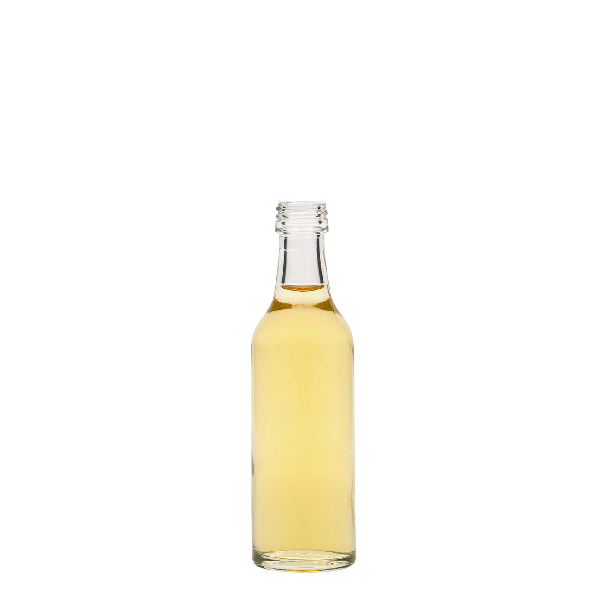 Sticlă de sticlă de 50 ml cu gât drept, deschidere: PP 18