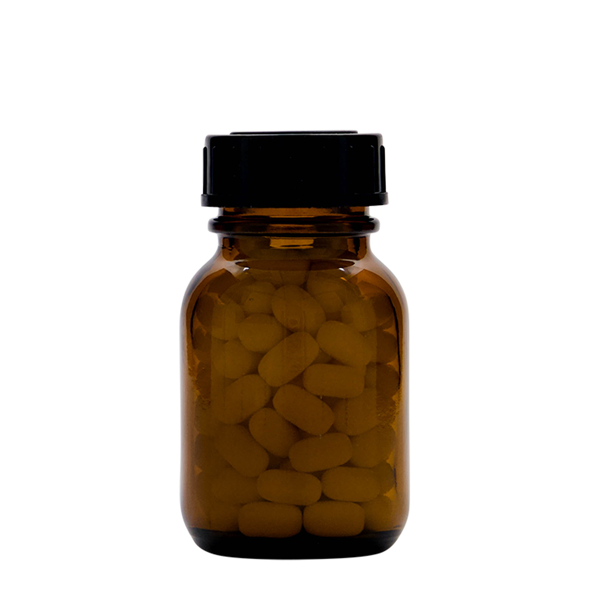 50 ml sticlă cu gât larg, maro, deschidere: DIN 32 50 ml sticlă cu gât larg, maro, deschidere: DIN 32