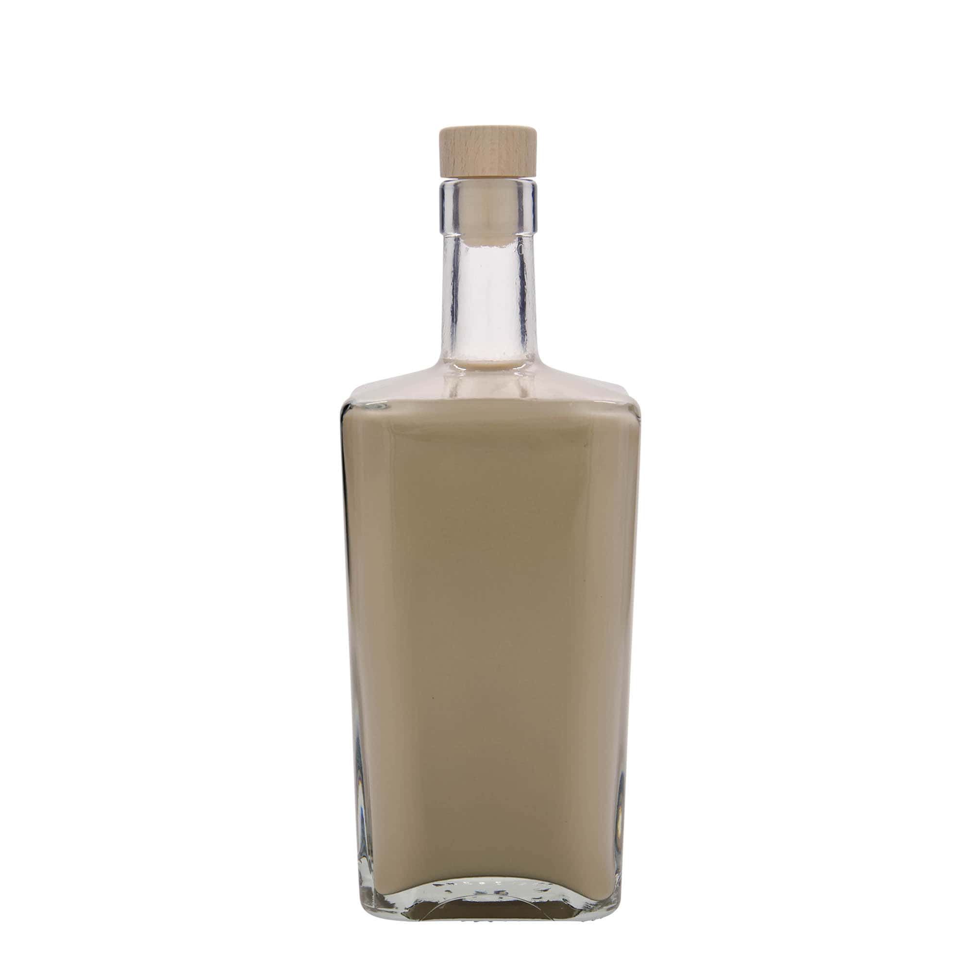 Sticlă de sticlă de 700 ml „Noel”, pătrată, gura: dop de plută
