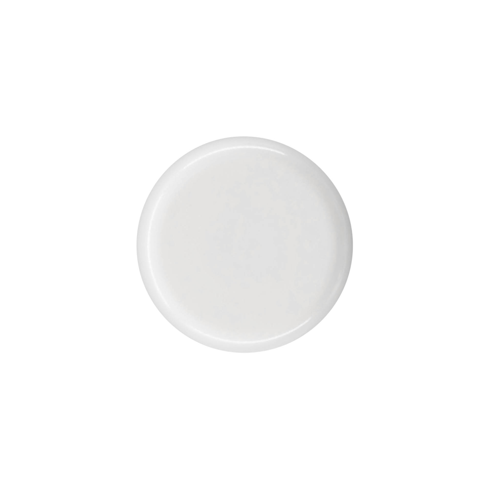 Capac cu filet pentru sticlă rotundă cu inserție pentru seringă, plastic PE, alb, pentru gura: DIN 18