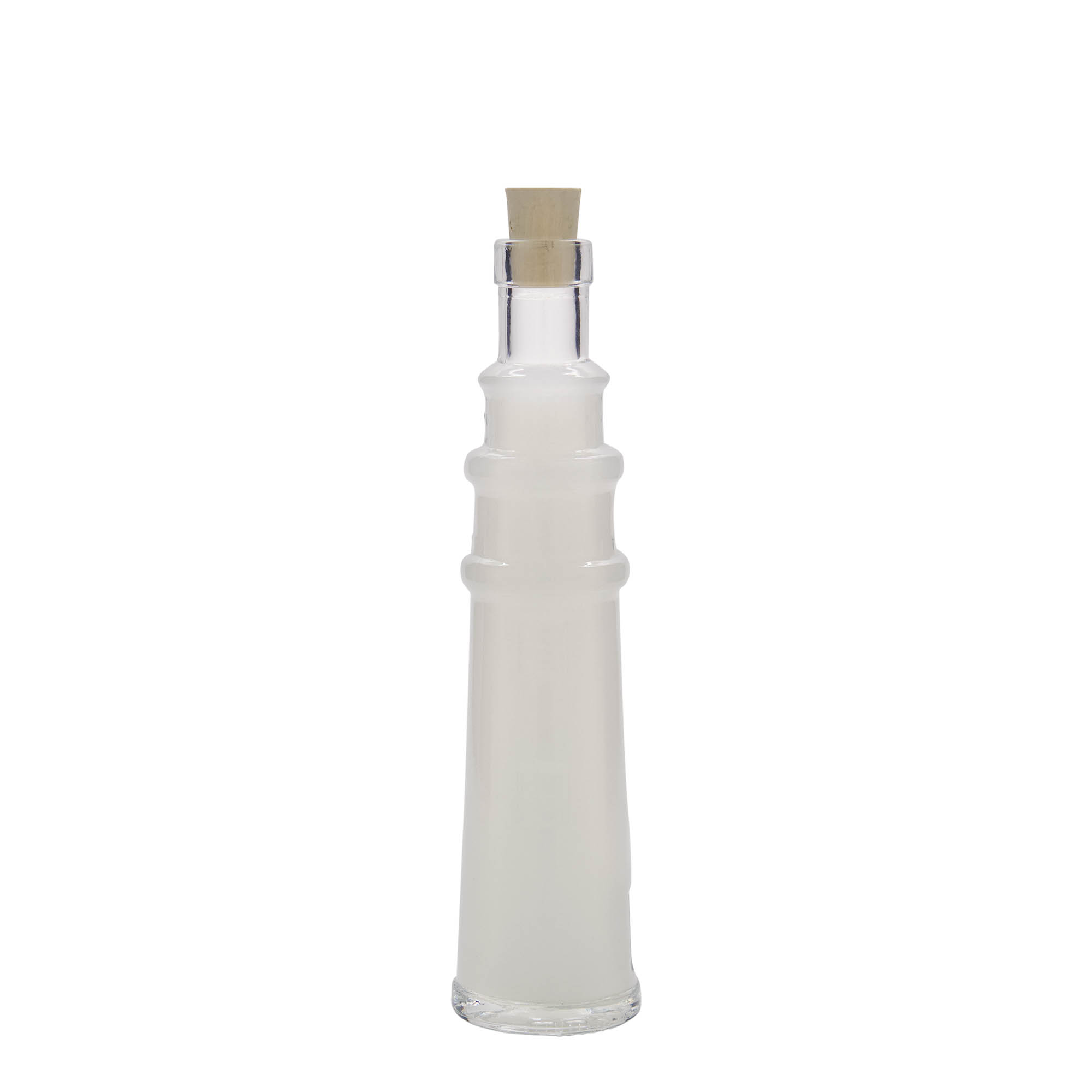 Sticlă de sticlă de 100 ml „Leuchtturm”, gura: dop de plută