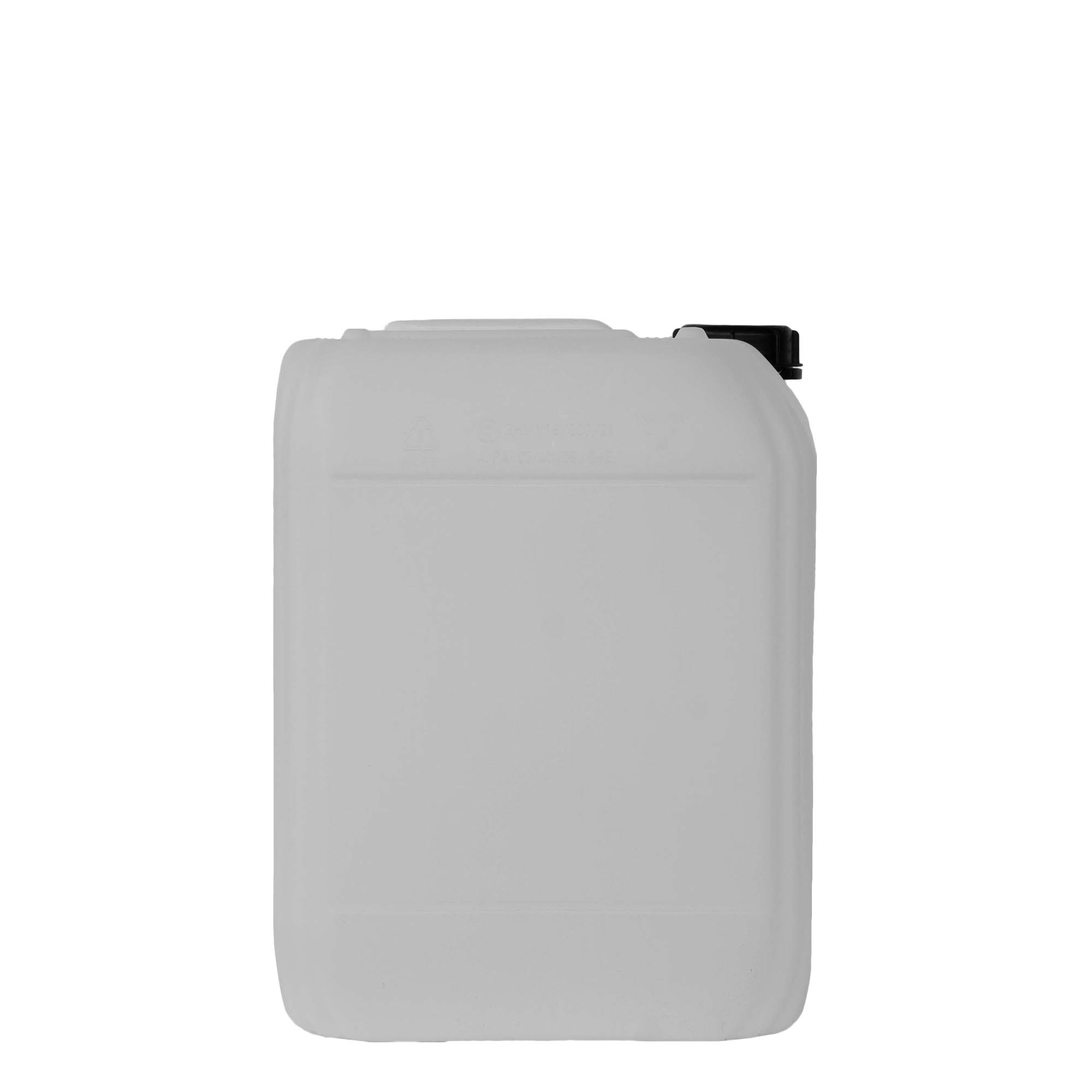 Canistră de 20 l, dreptunghiulară, plastic HDPE, natural, deschidere: ND 60 Canistră de 20 l, dreptunghiulară, plastic HDPE, natural, deschidere: ND 60