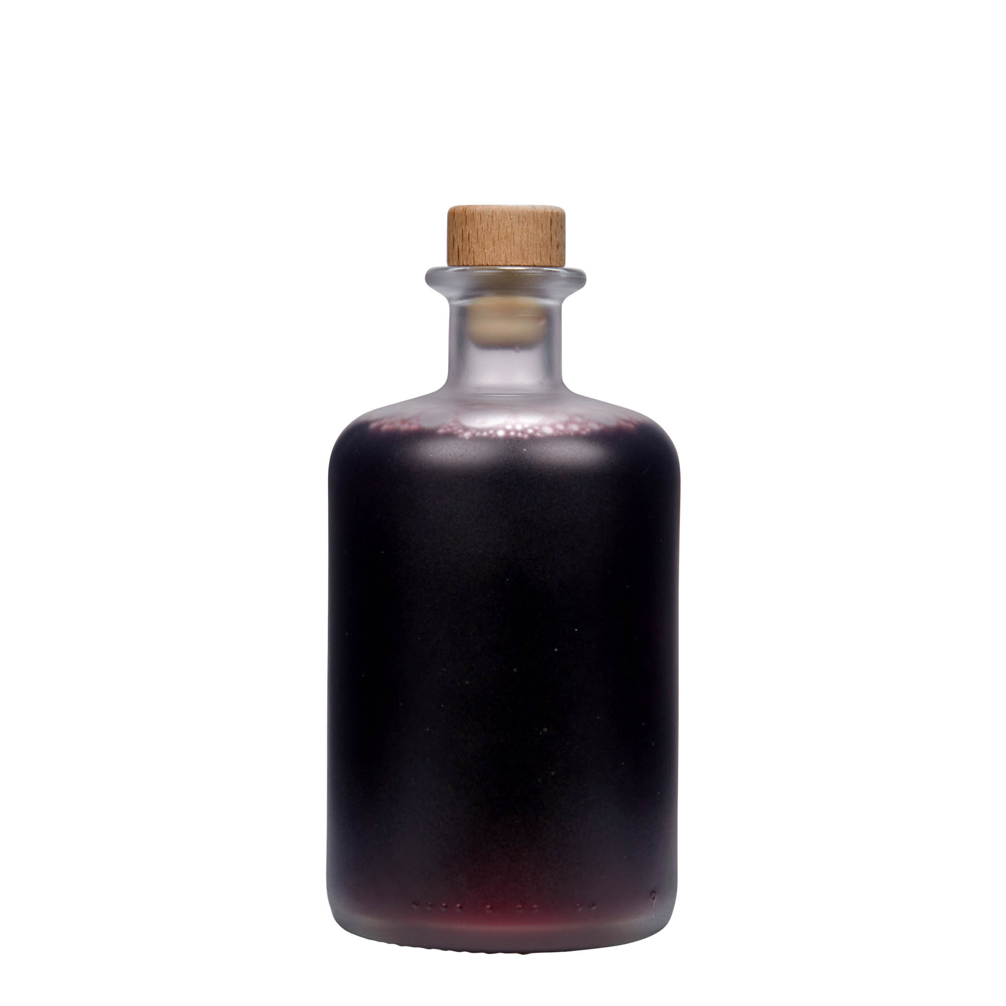 Sticlă de 500 ml pentru farmacist, înghețată, gura: plută Sticlă de 500 ml pentru farmacist, înghețată, gura: plută