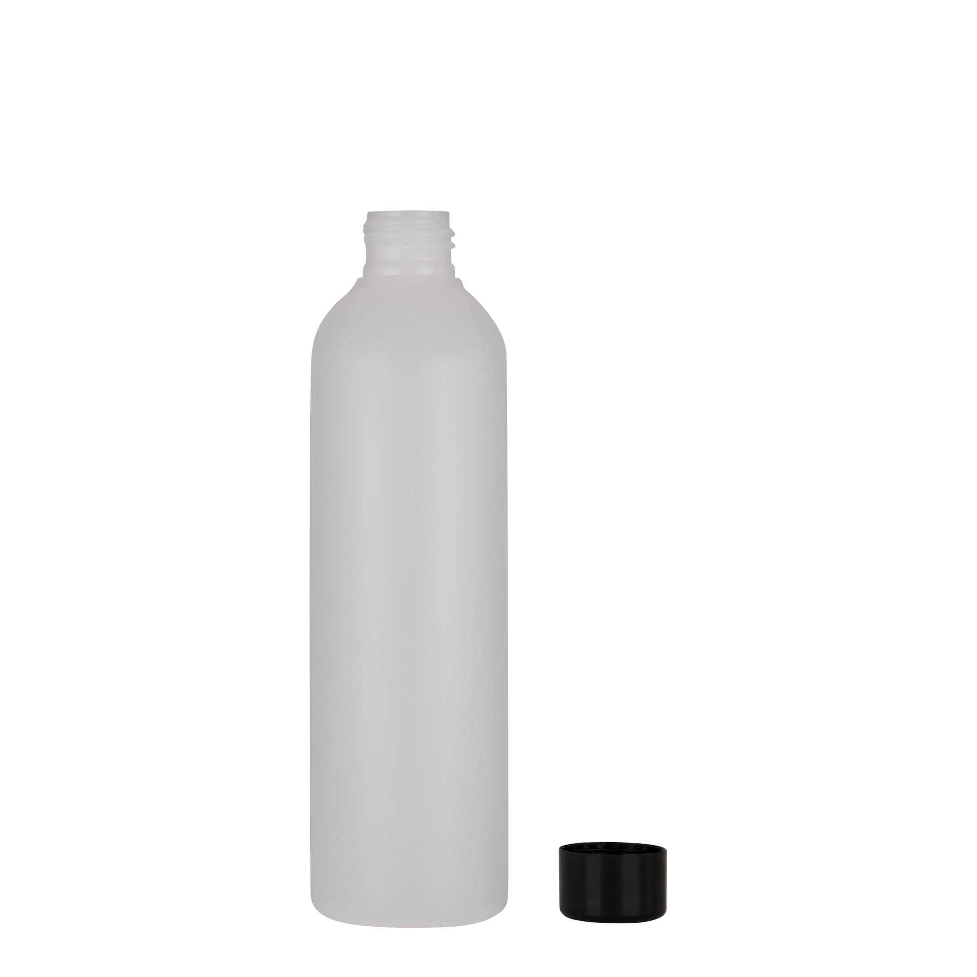 250 ml sticlă din plastic „Tuffy”, HDPE, natural, gura: 24/410 250 ml sticlă din plastic „Tuffy”, HDPE, natural, gura: 24/410