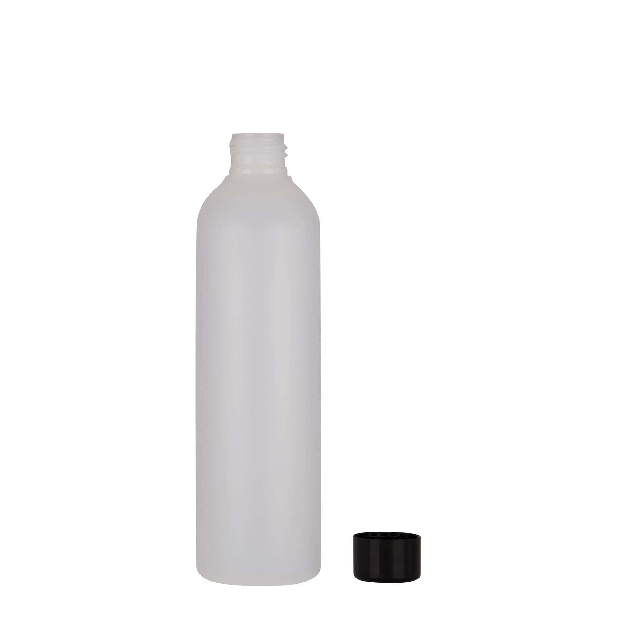 250 ml sticlă din plastic „Tuffy”, HDPE, natural, gura: 24/410