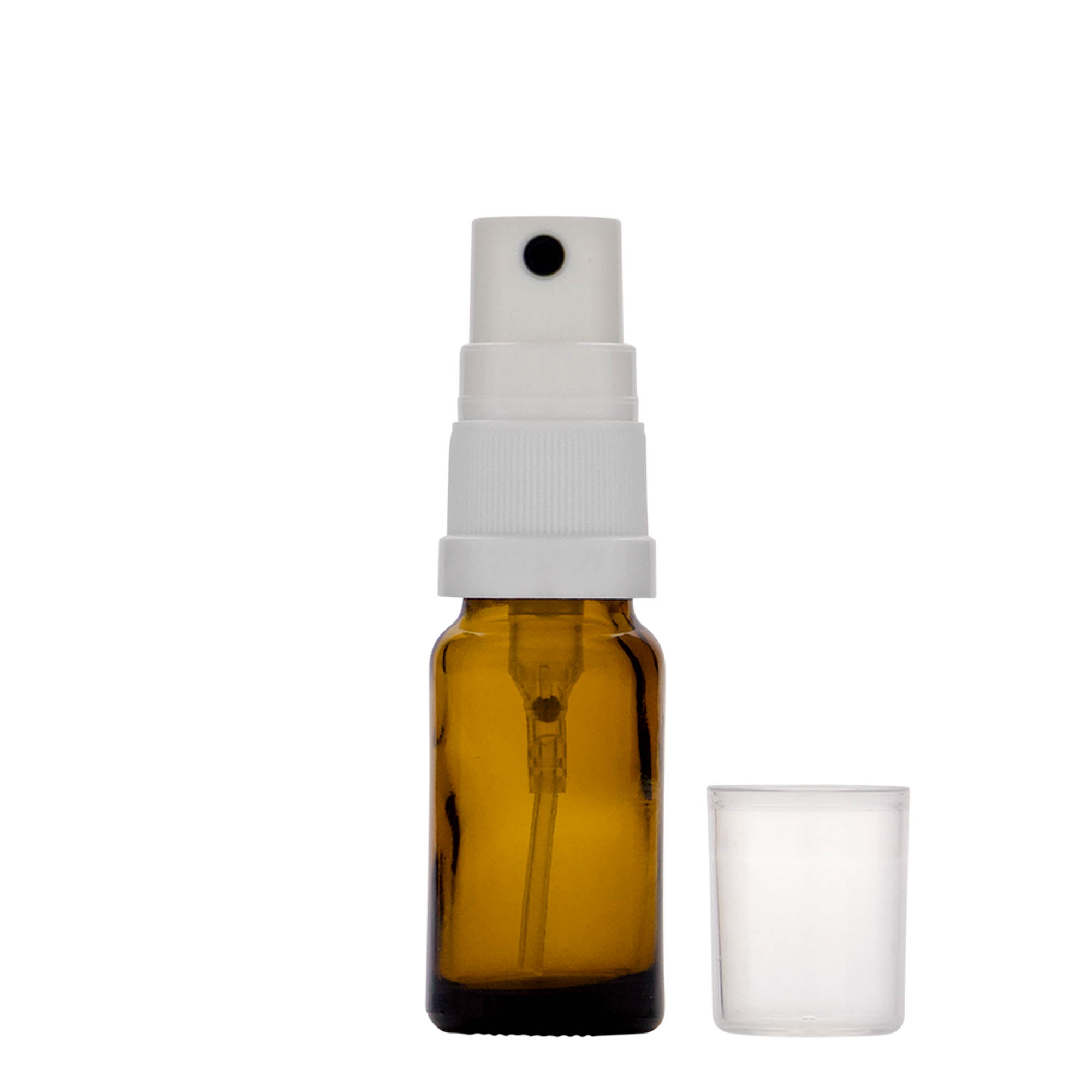 Flacon pulverizator 10 ml medicină, sticlă, maro, gură: DIN 18