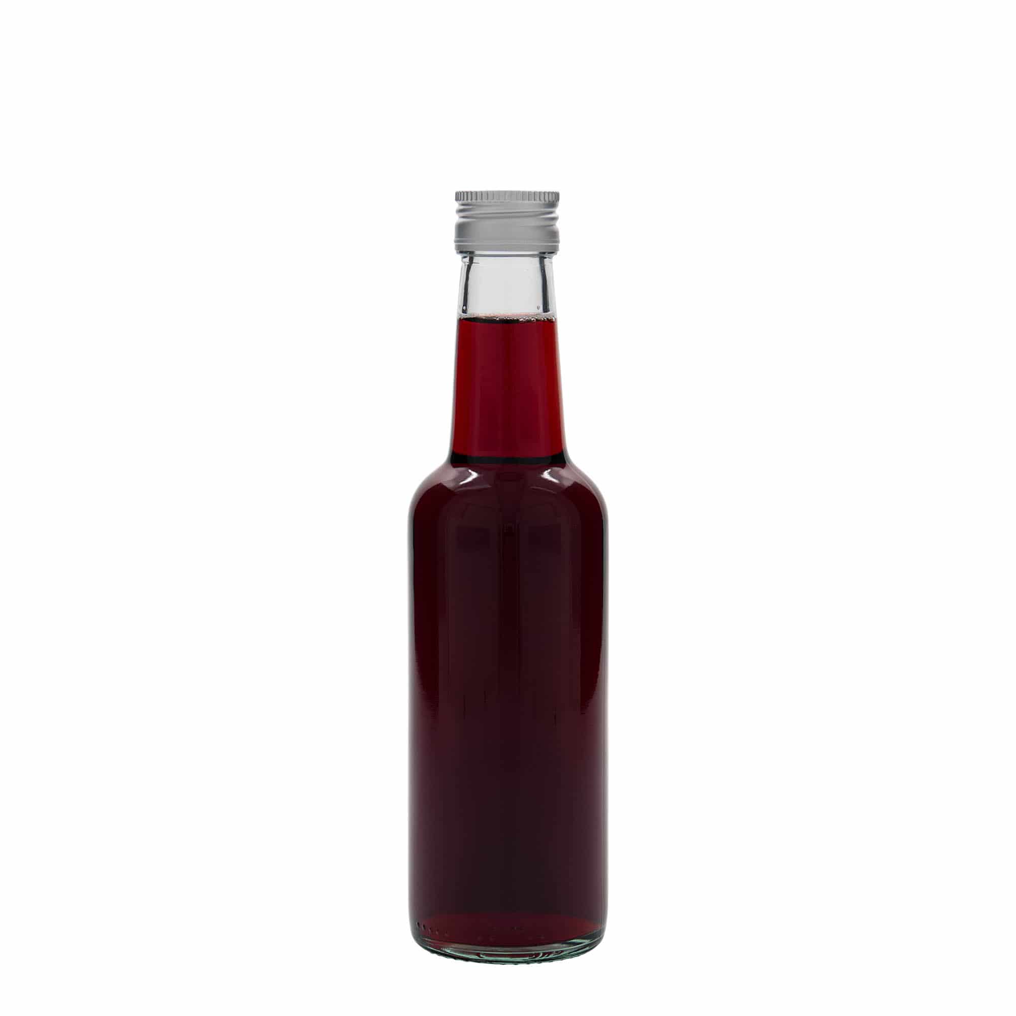 Sticlă de sticlă de 250 ml cu gât drept, deschidere: PP 28