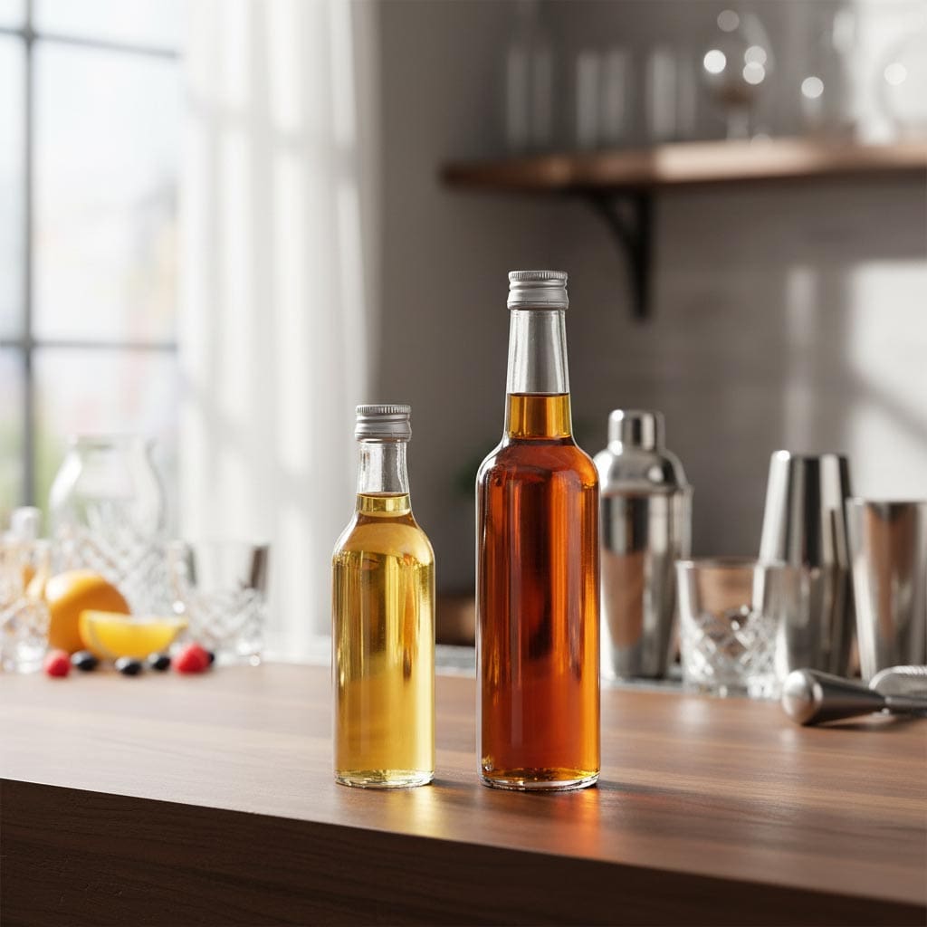 Sticlă de sticlă de 50 ml cu gât drept, deschidere: PP 18