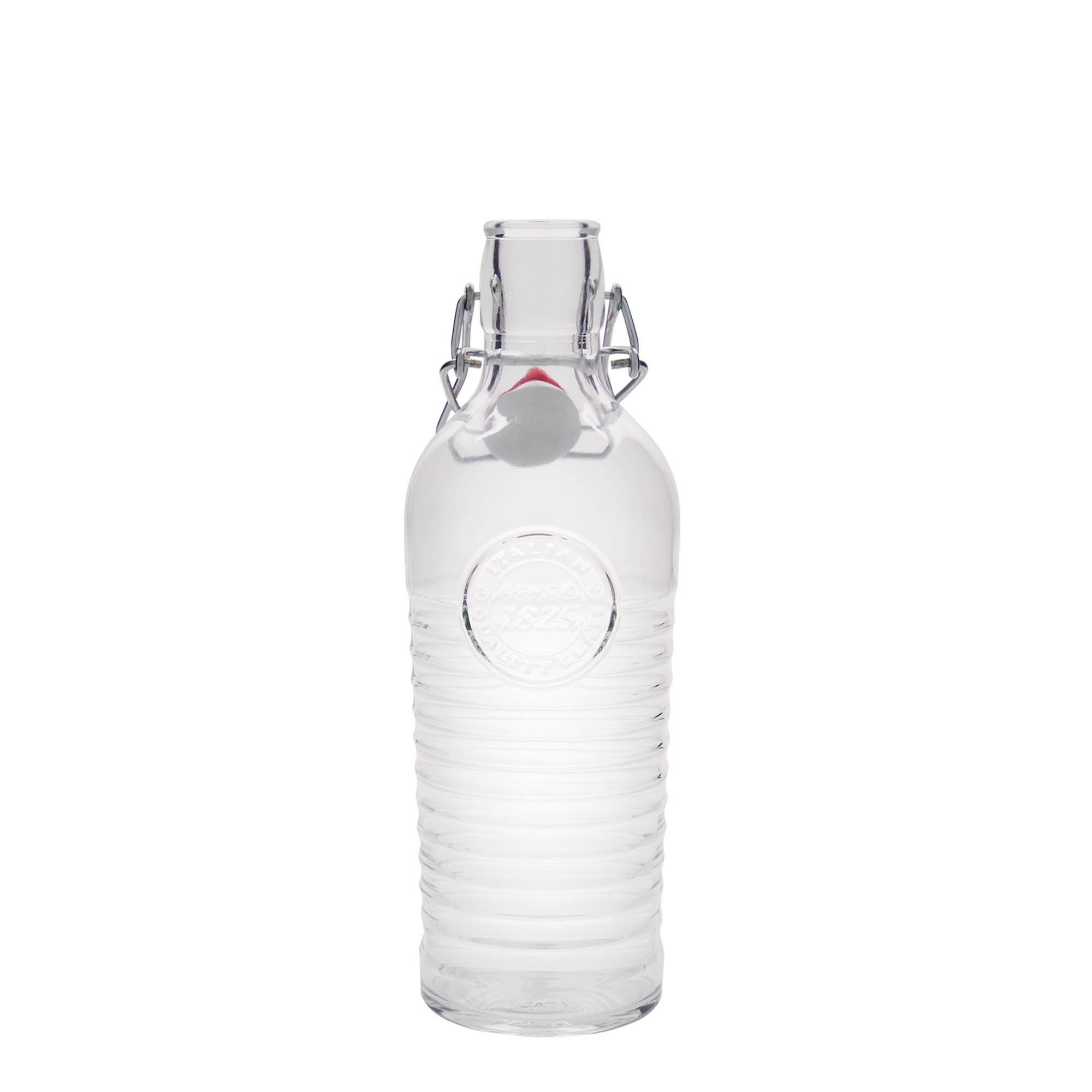 Sticlă de sticlă de 750 ml 'Officina 1825', gât: închidere cu clemă