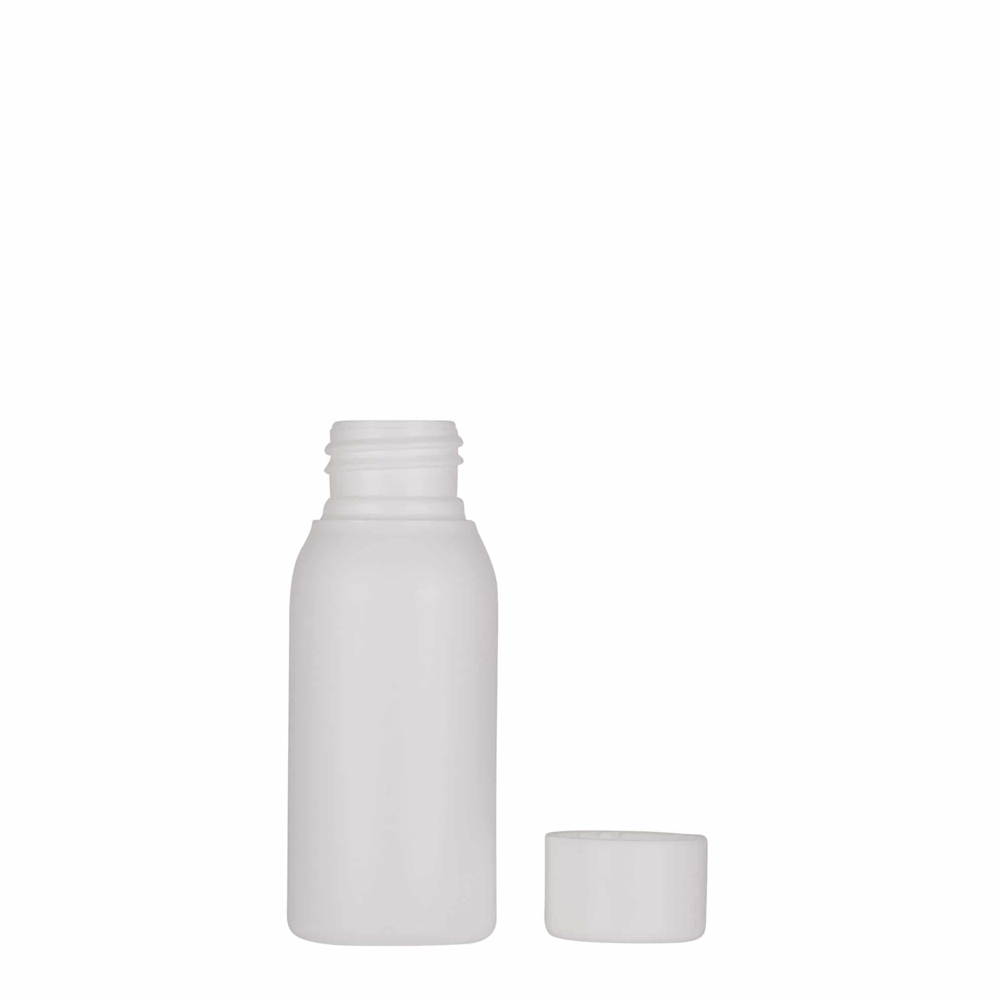Flacon din plastic de 50 ml „Tuffy”, HDPE, alb, gât: 24/410