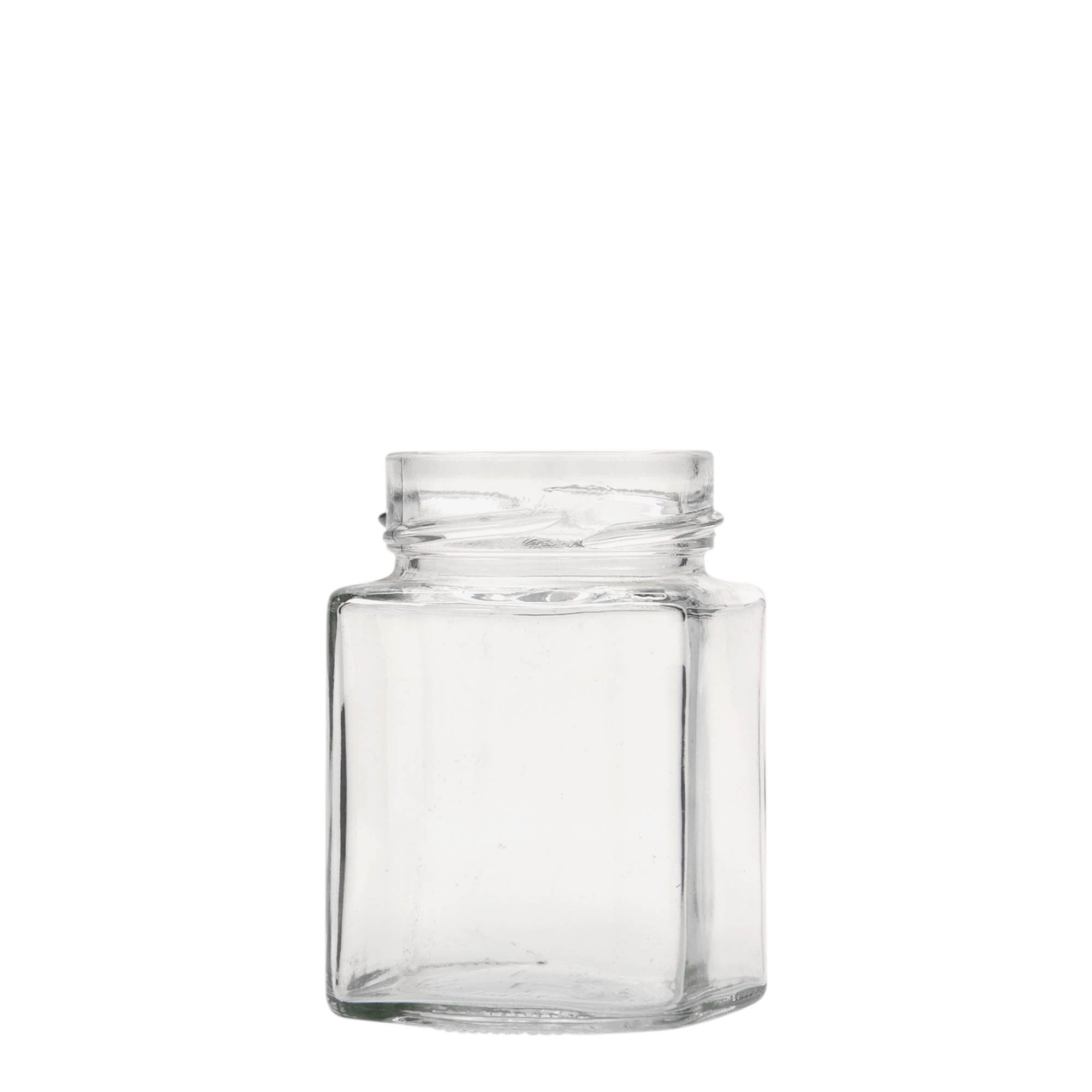212 ml borcan pătrat „Funny”, gura: Deep-Twist-Off (DTO 58)