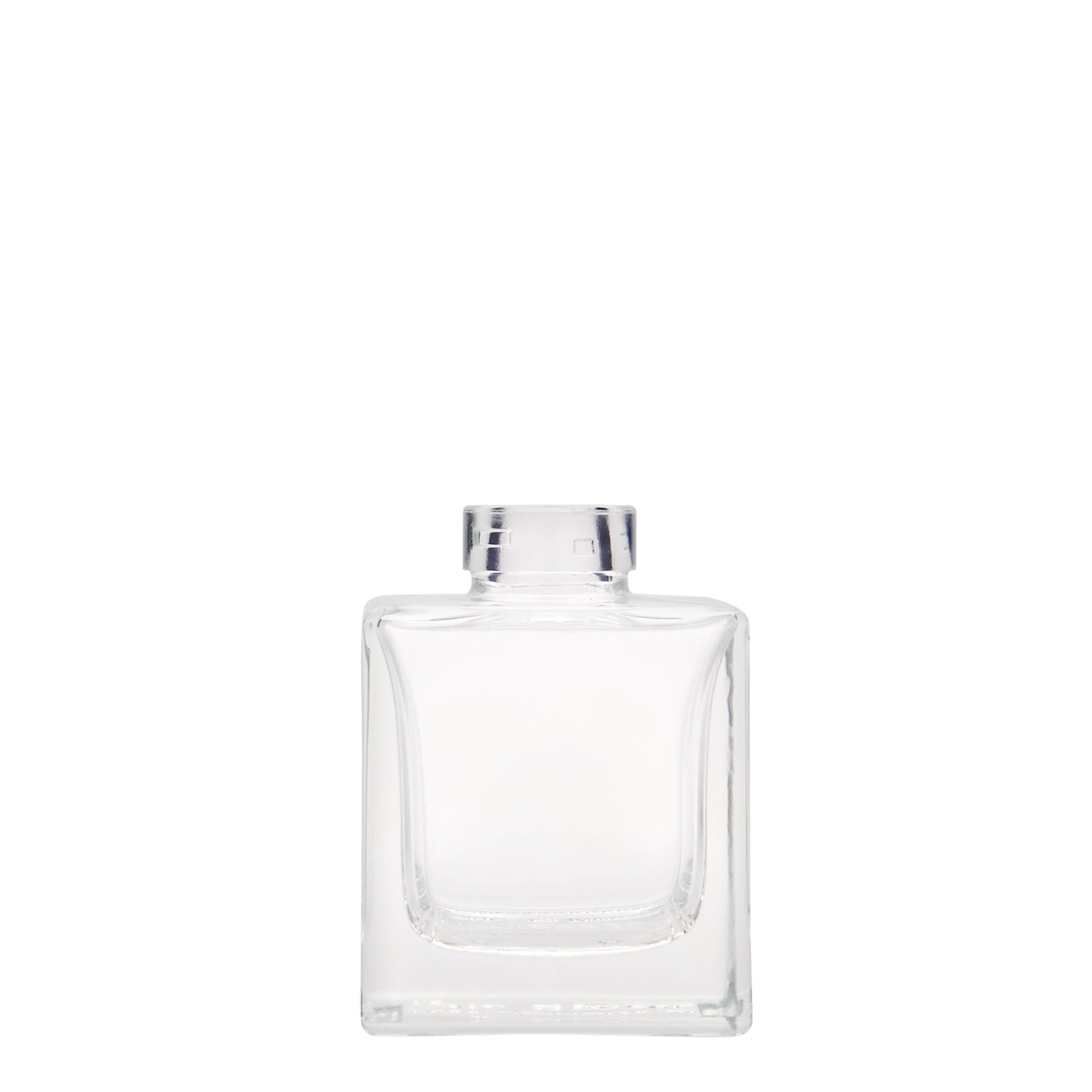 Sticlă de sticlă de 100 ml „Cube”, pătrată, gură: dop de plută Sticlă de sticlă de 100 ml „Cube”, pătrată, gură: dop de plută