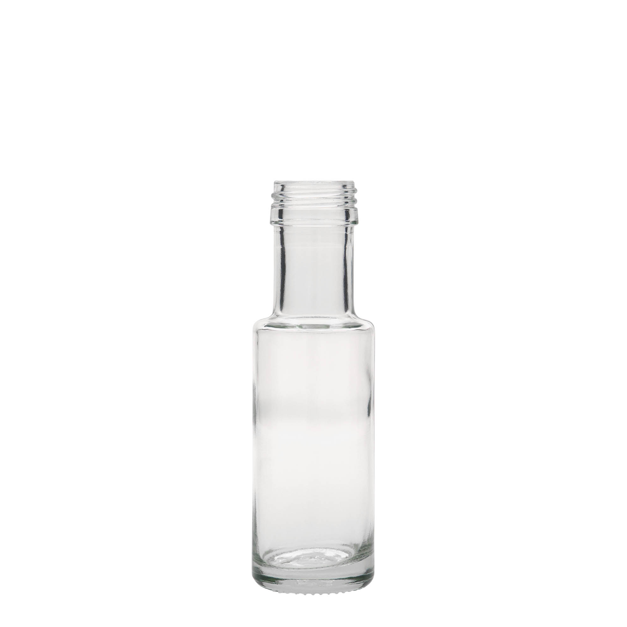 Sticlă de sticlă de 100 ml „Dorica”, gură: PP 31,5 Sticlă de sticlă de 100 ml „Dorica”, gură: PP 31,5