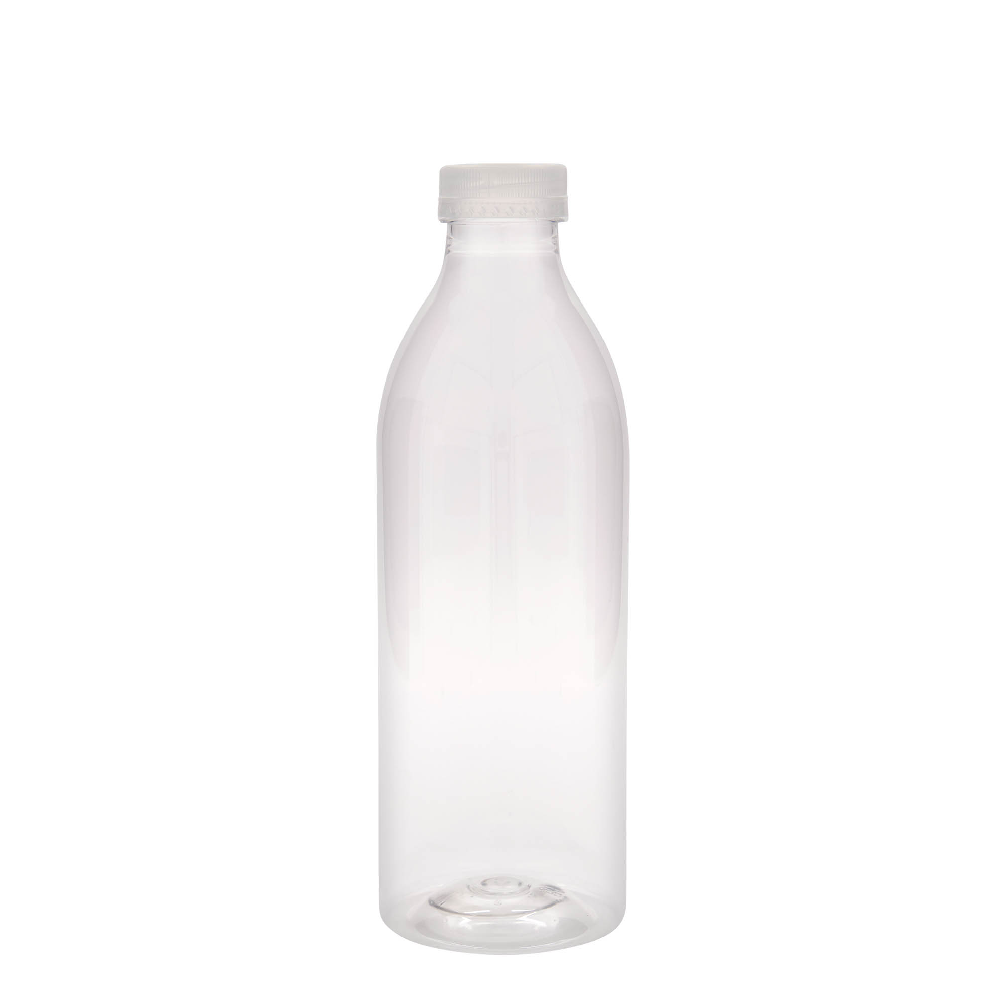 1.000 ml sticlă PET standard, plastic, gura: 38 mm