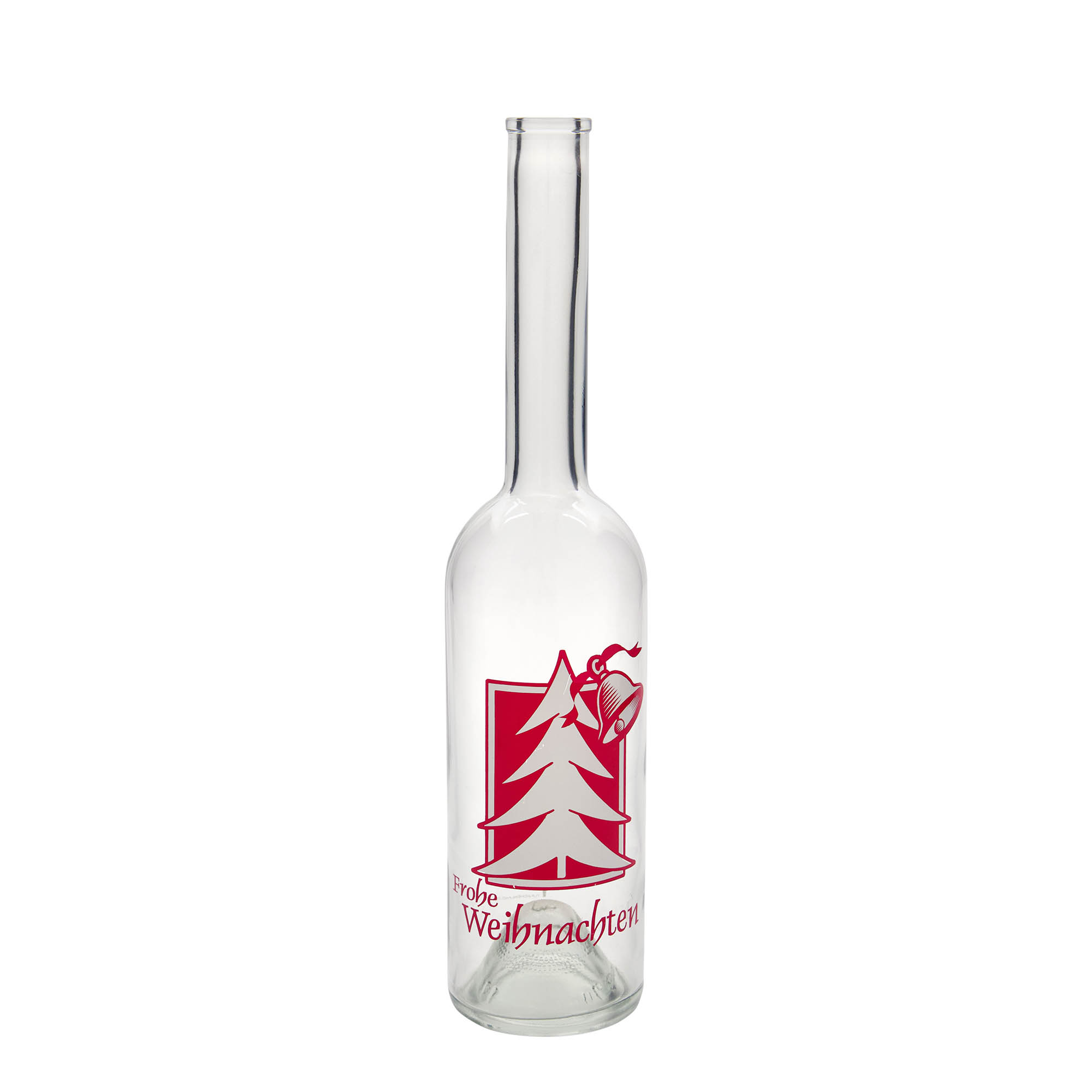 Sticlă de sticlă de 500 ml „Opera”, motiv: felicitare de Crăciun, gât: dop