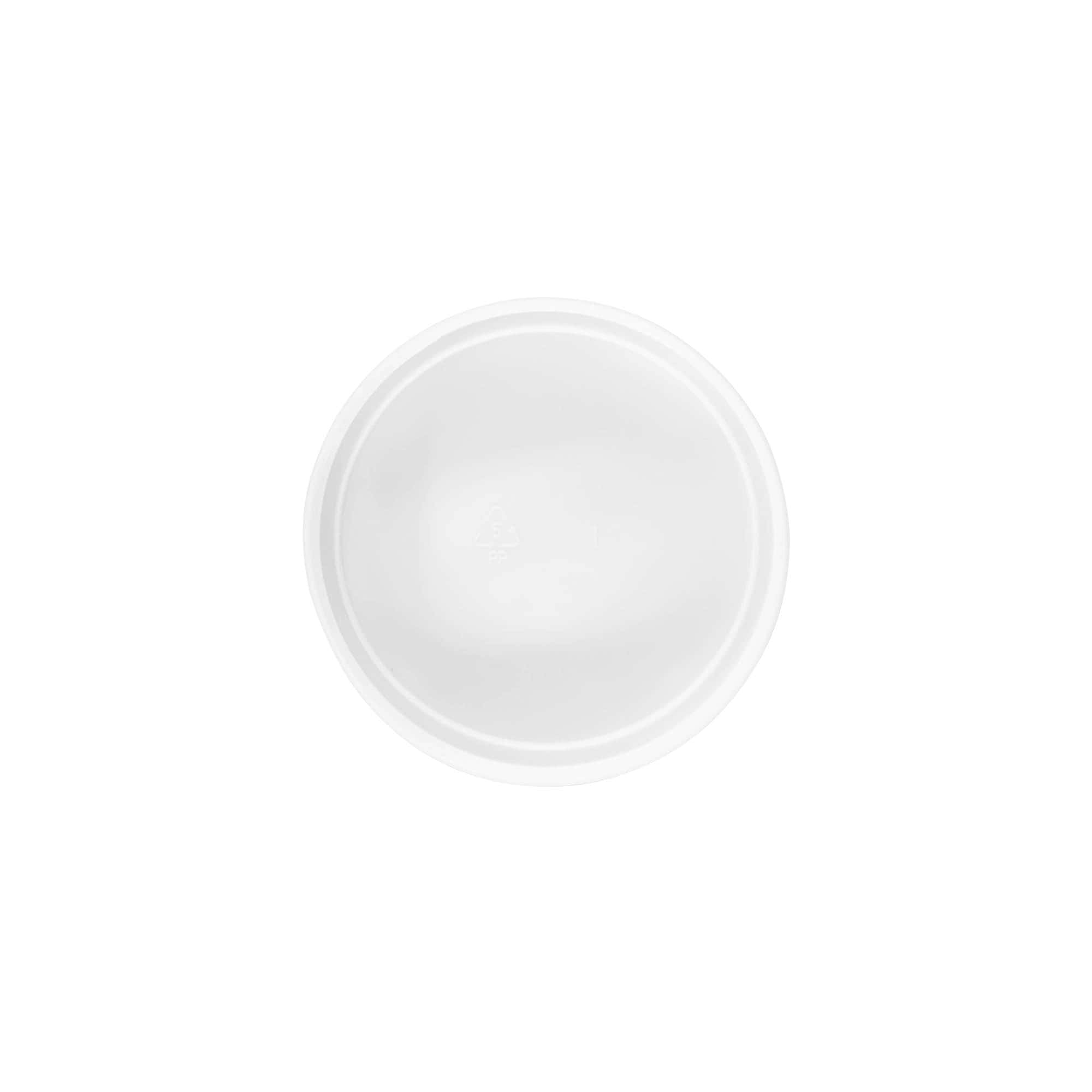 Capac cu filet, plastic PP, alb, pentru gura: 70/400