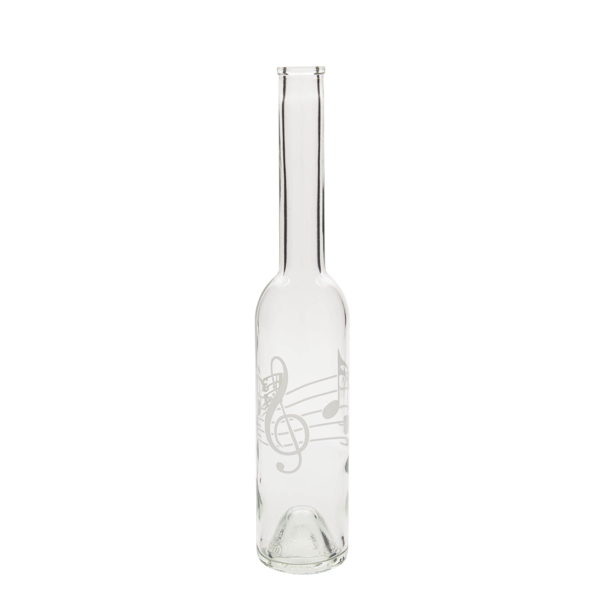 Sticlă de sticlă de 350 ml „Opera”, motiv: note muzicale, gura: dop de plută Sticlă de sticlă de 350 ml „Opera”, motiv: note muzicale, gura: dop de plută