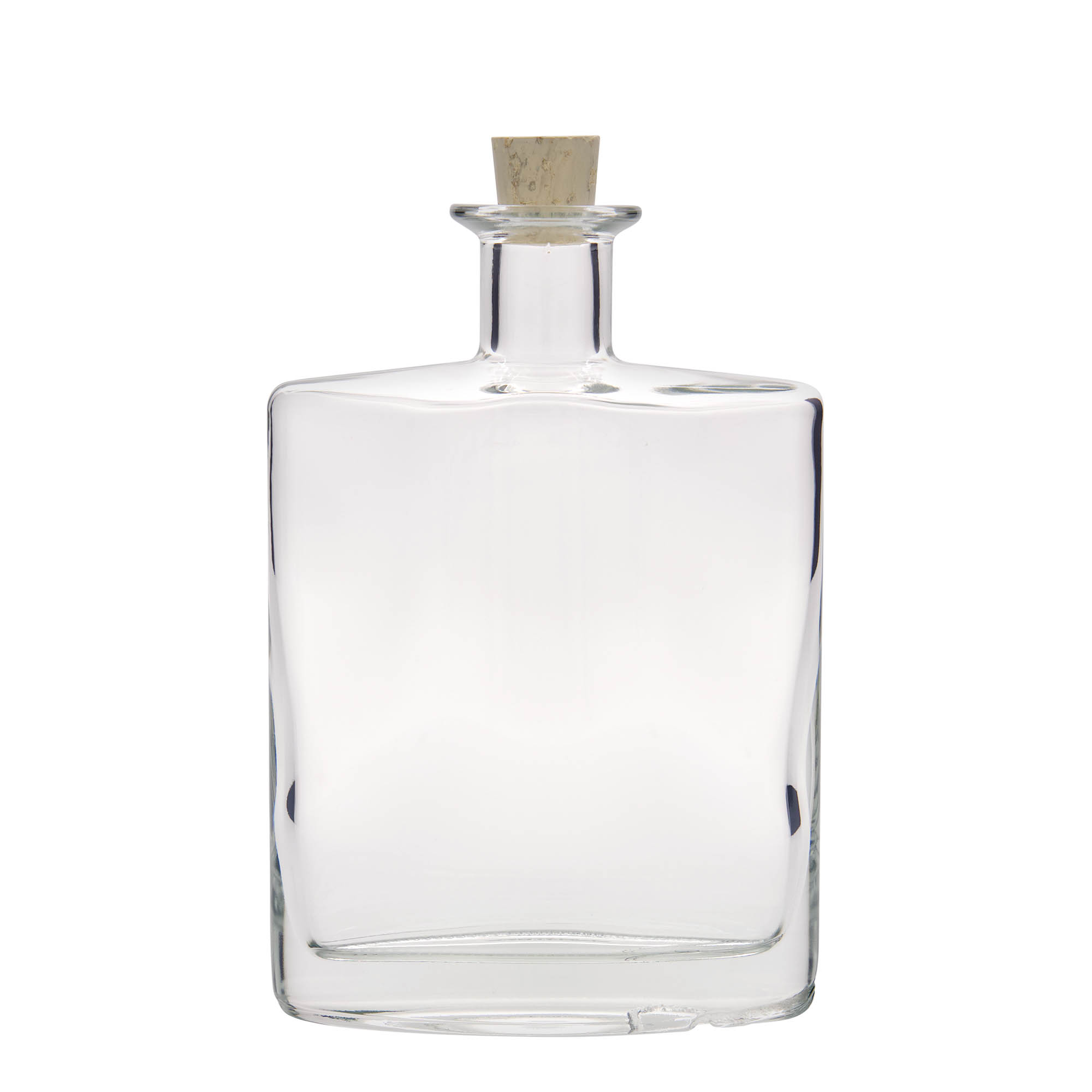 Sticlă de sticlă 700 ml „Zorbas”, ovală, gura: dop de plută