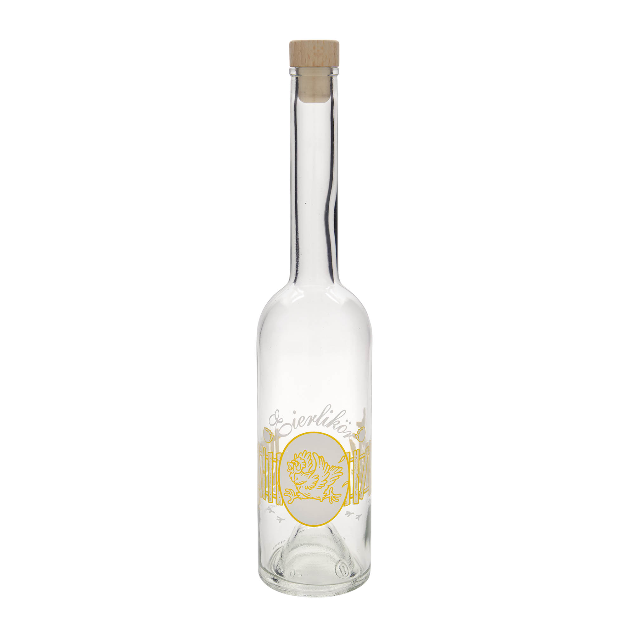 Sticlă de sticlă de 500 ml „Opera”, motiv: lichior de ouă, gât: dop