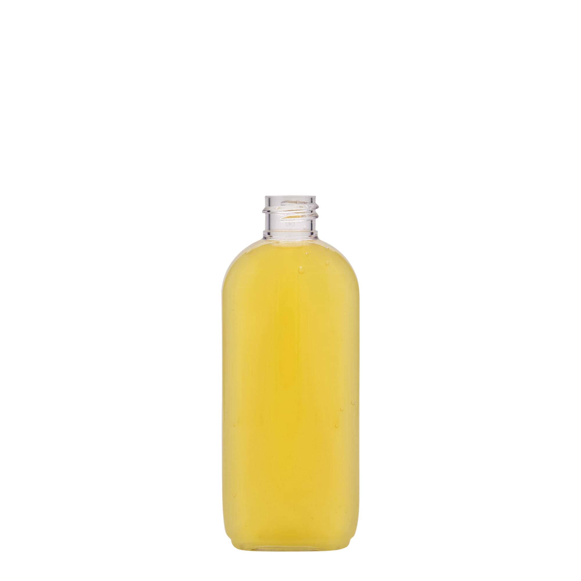 Sticlă PET de 100 ml „Iris”, ovală, din plastic, gât: 20/410 Sticlă PET de 100 ml „Iris”, ovală, din plastic, gât: 20/410